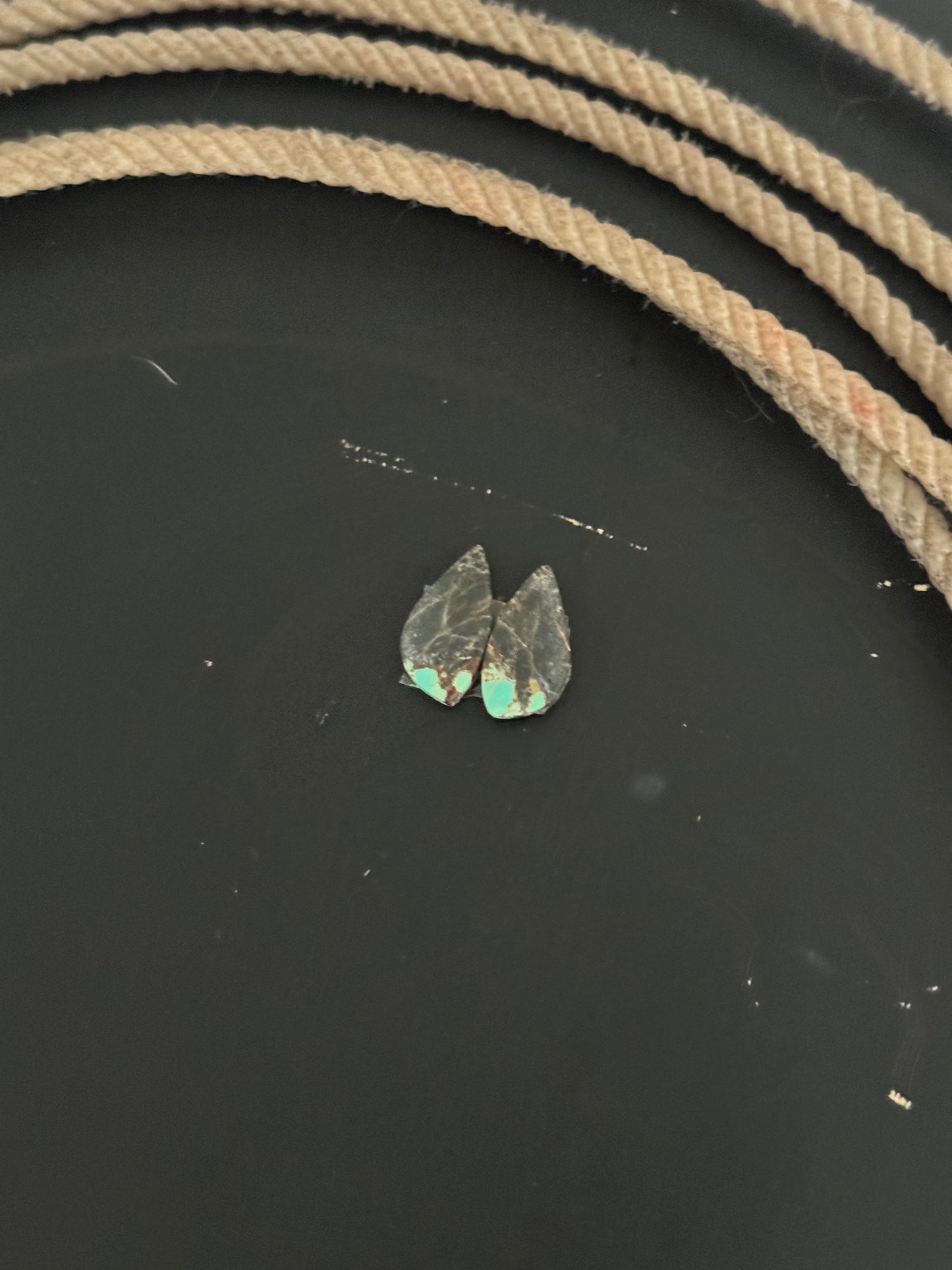 #8 Turquoise Earring Pair Cabs