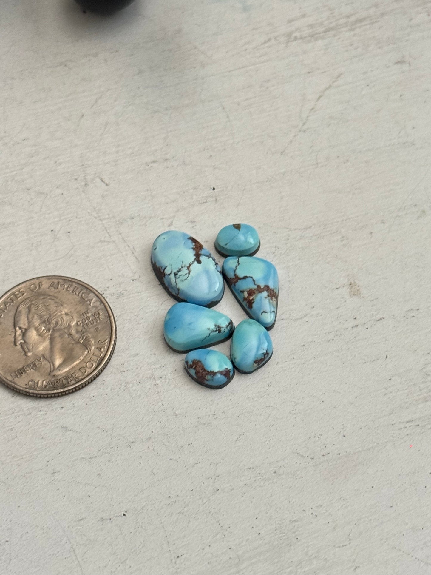 Natural Golden Hills Turquoise Cabs