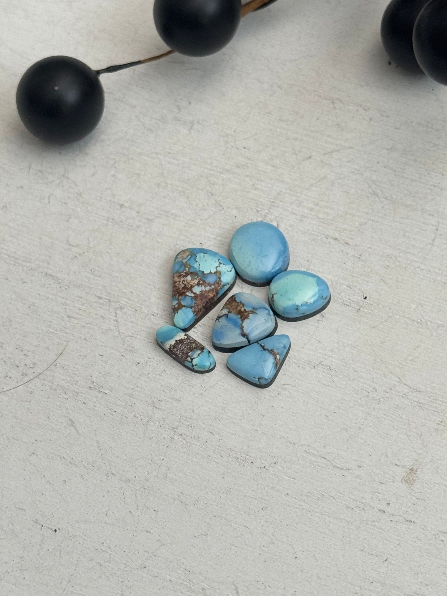 Natural Golden Hills Turquoise Cabs