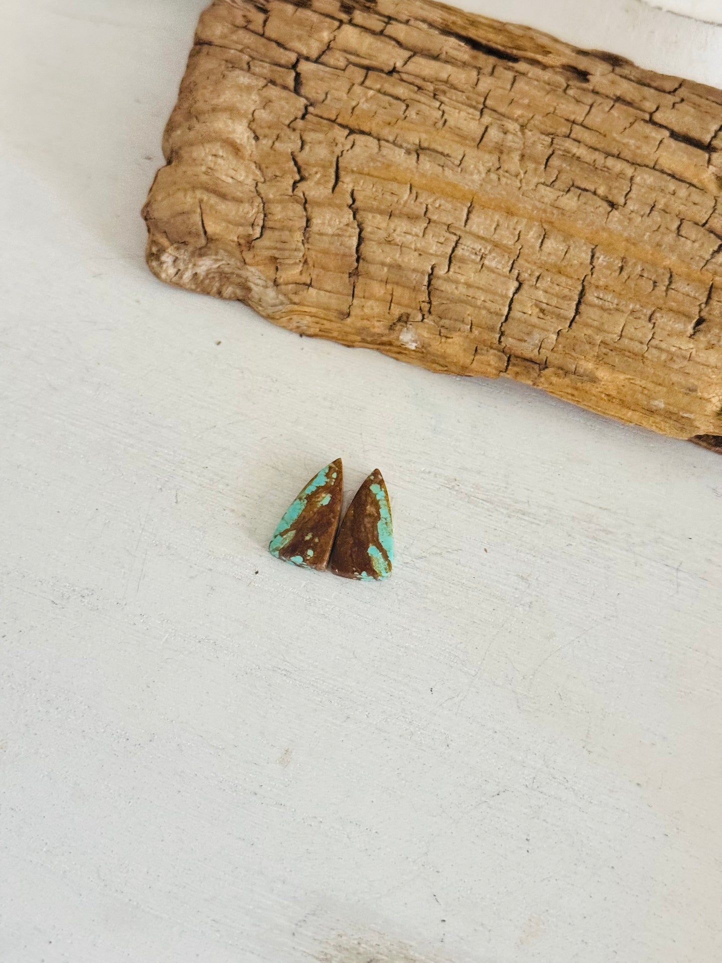 #8 Turquoise Earring Pair Cabs