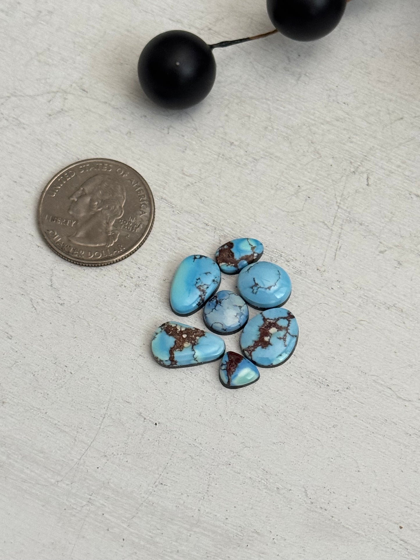 Natural Golden Hills Turquoise Cabs