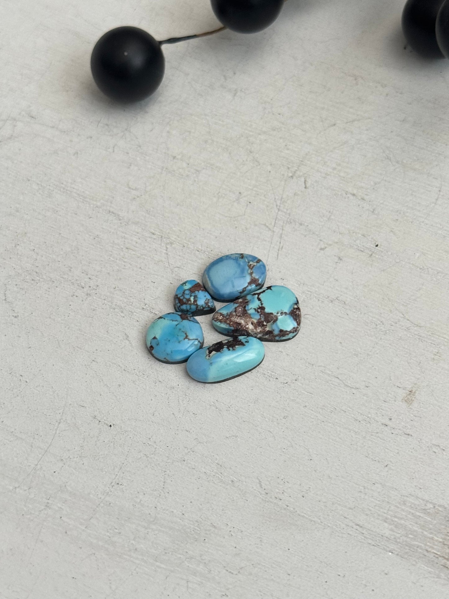 Natural Golden Hills Turquoise Cabs
