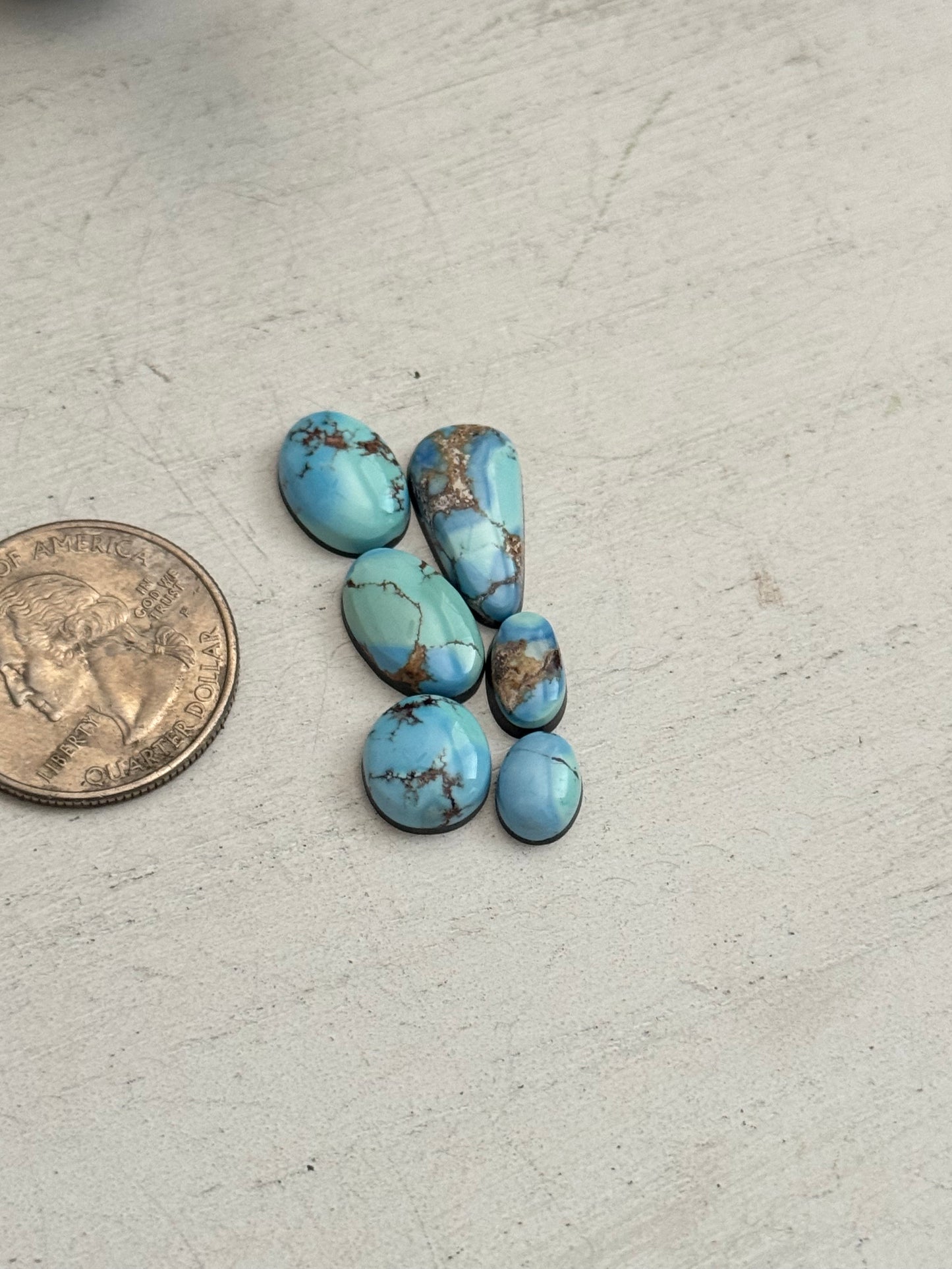 Natural Golden Hills Turquoise Cabs