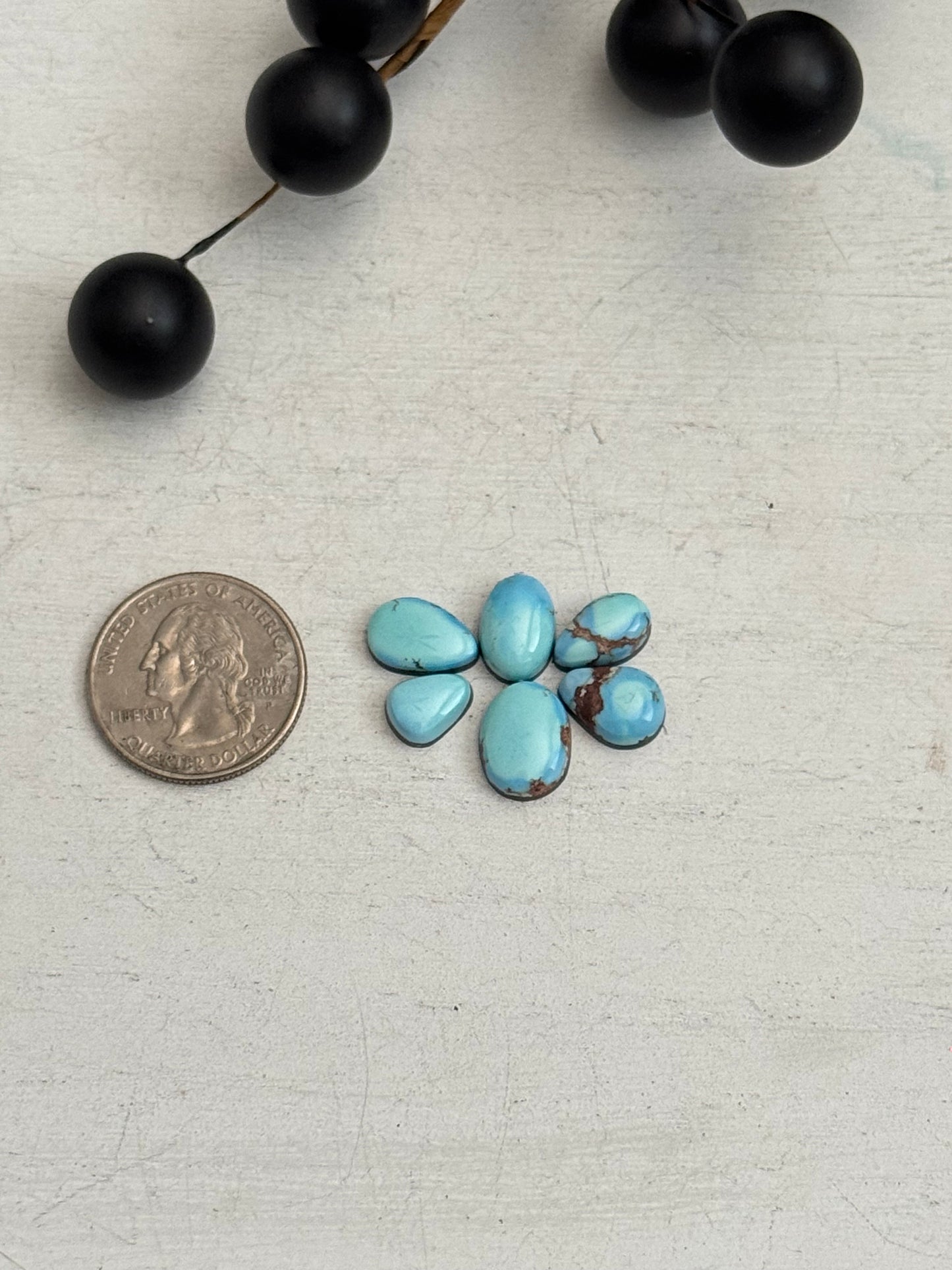 Natural Golden Hills Turquoise Cabs