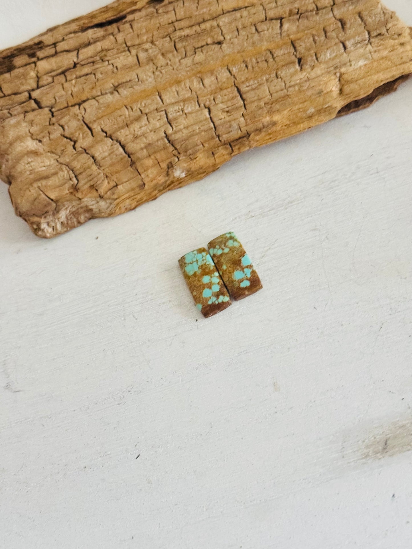 #8 Turquoise Earring Pair Cabs