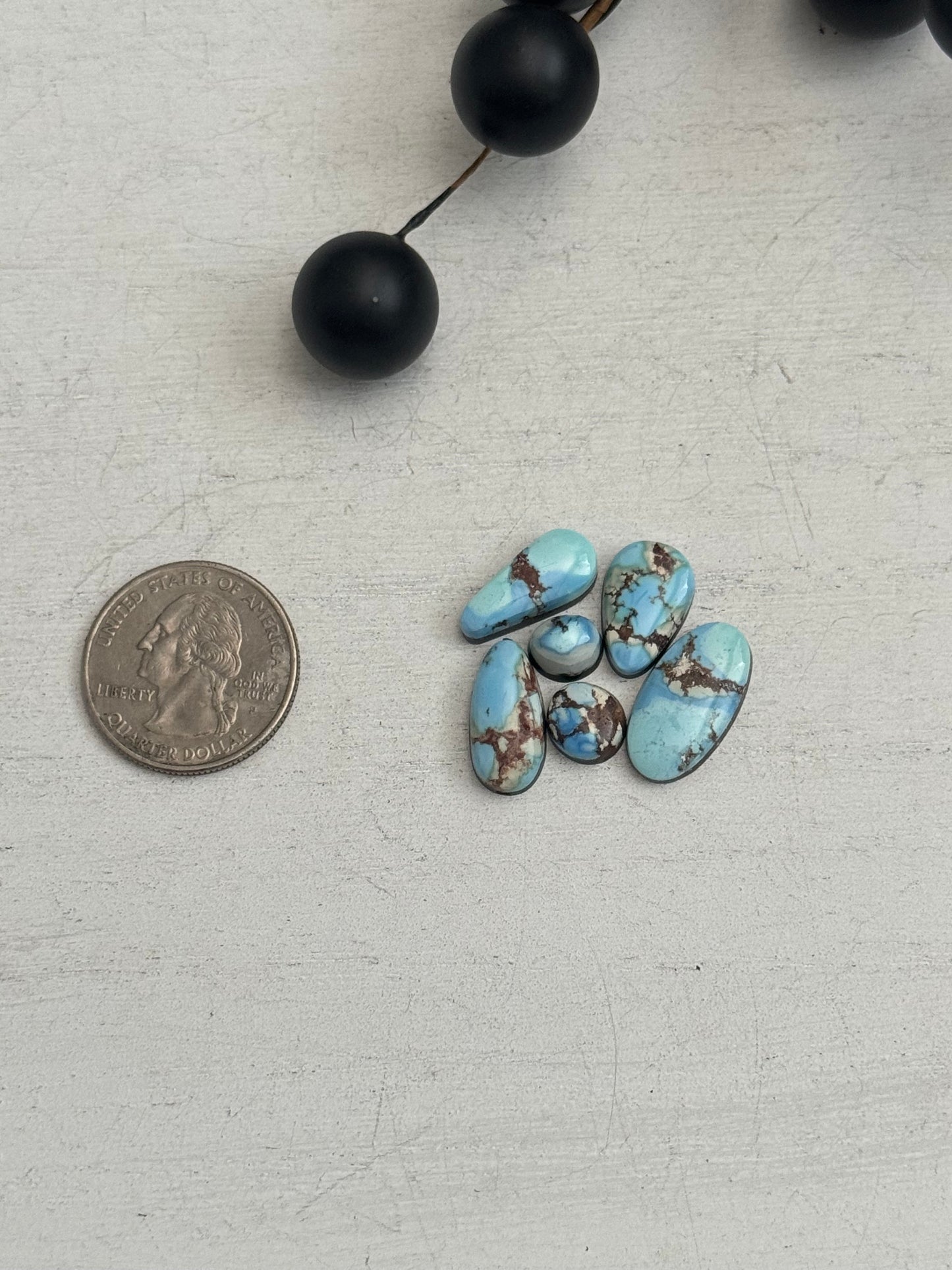 Natural Golden Hills Turquoise Cabs