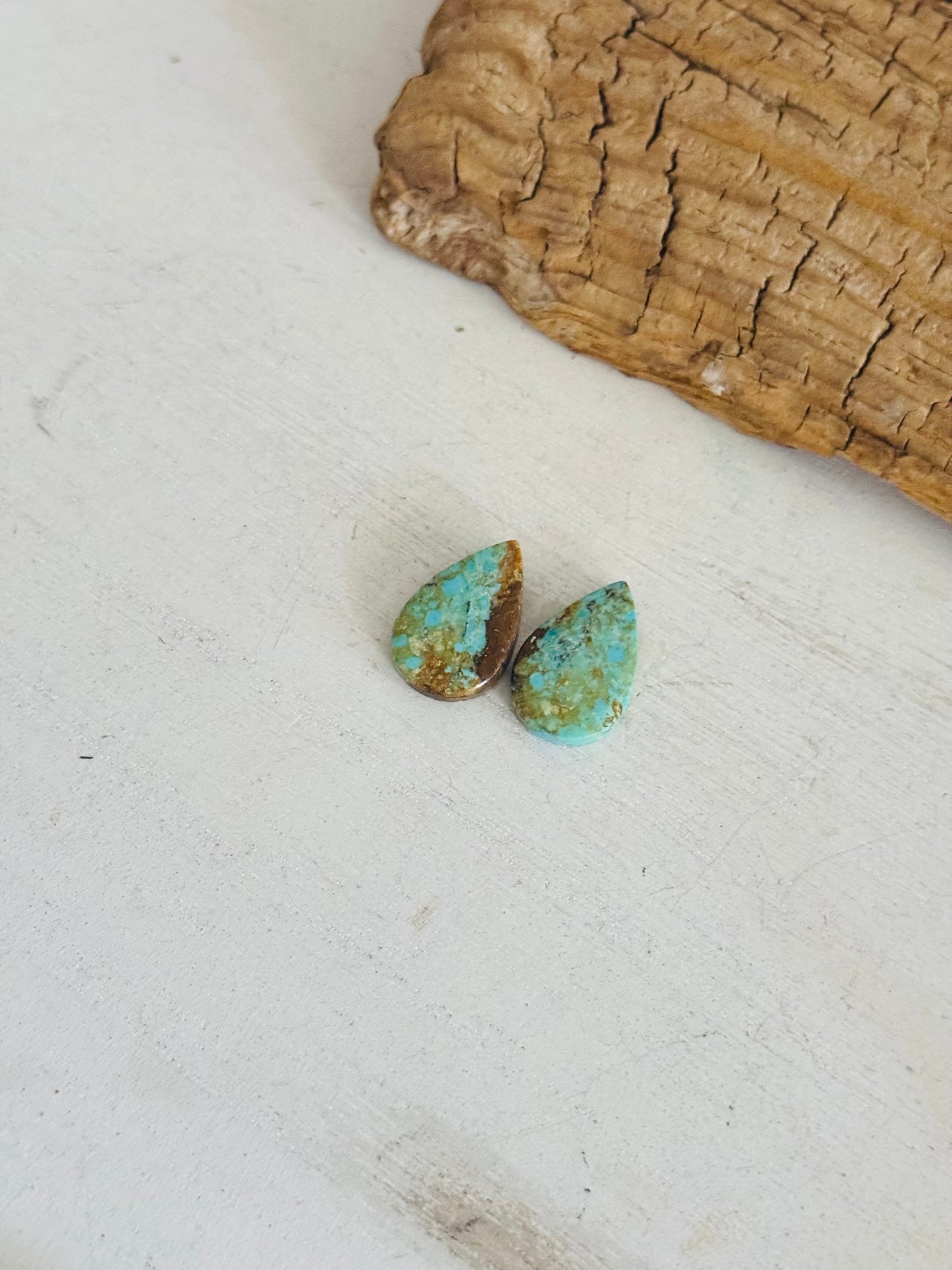 #8 Turquoise Earring Pair Cabs