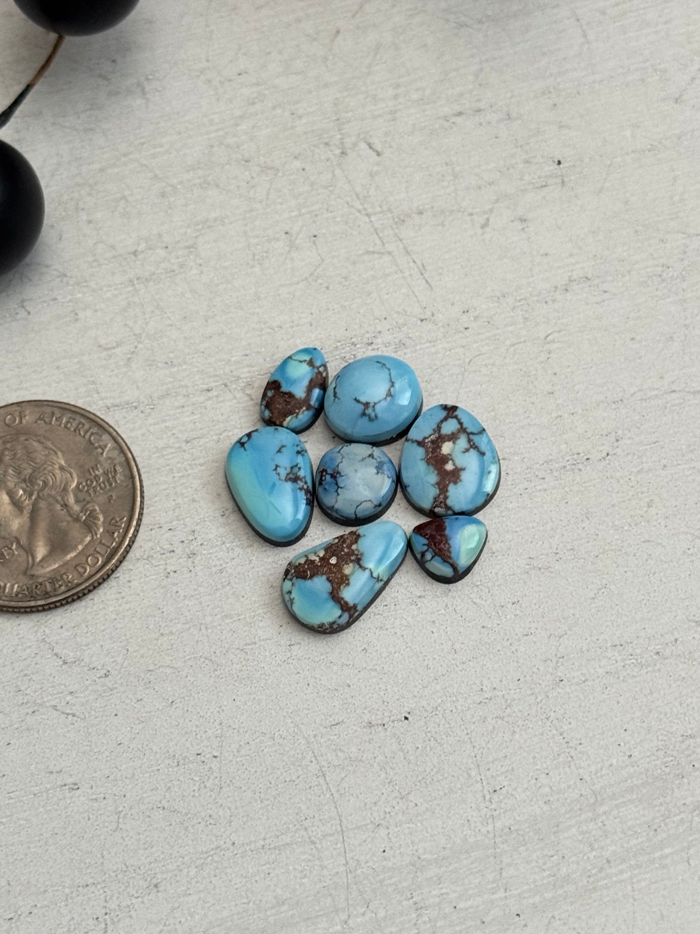 Natural Golden Hills Turquoise Cabs