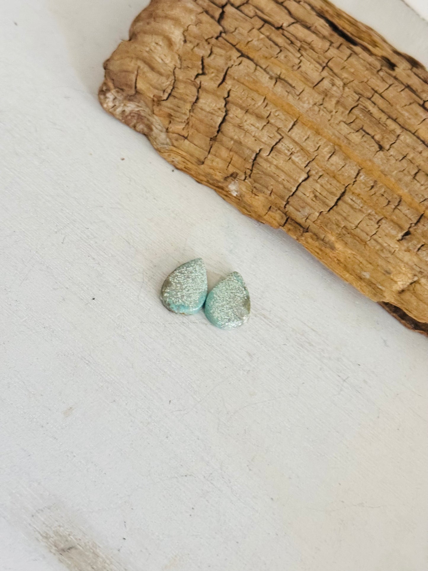 #8 Turquoise Earring Pair Cabs
