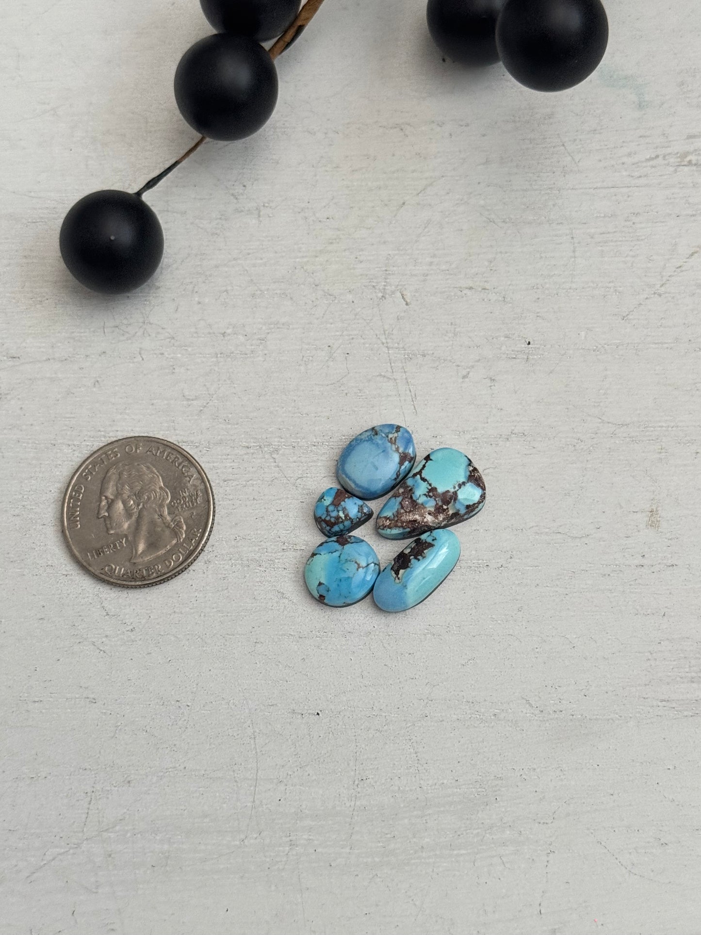 Natural Golden Hills Turquoise Cabs