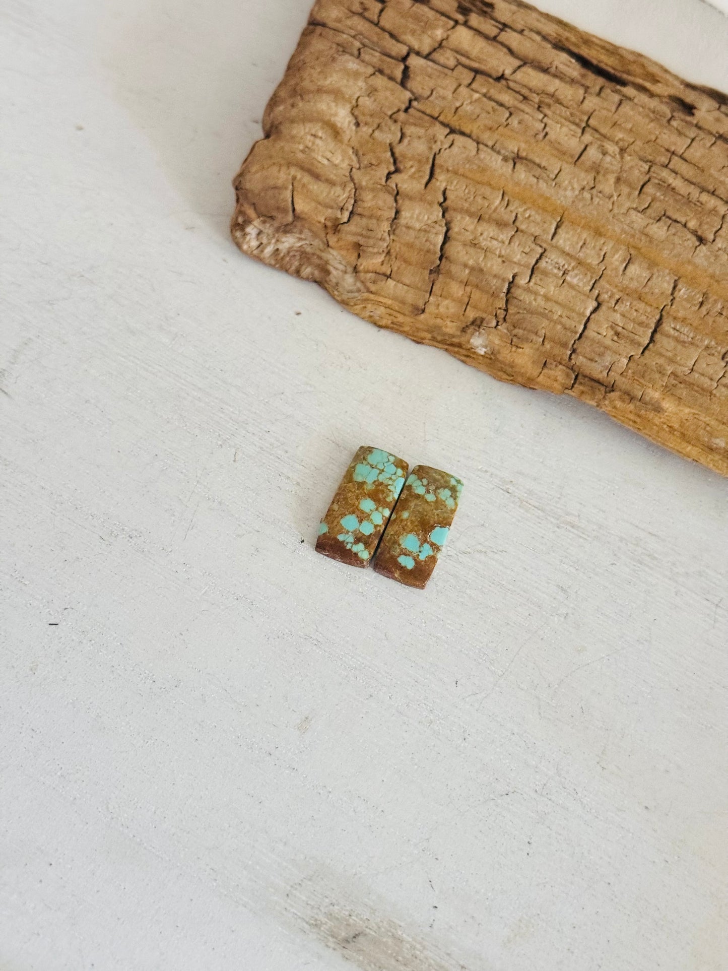 #8 Turquoise Earring Pair Cabs