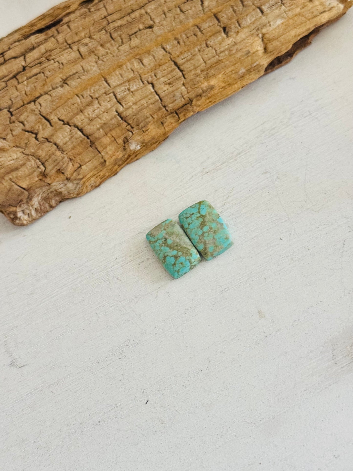 #8 Turquoise Earring Pair Cabs