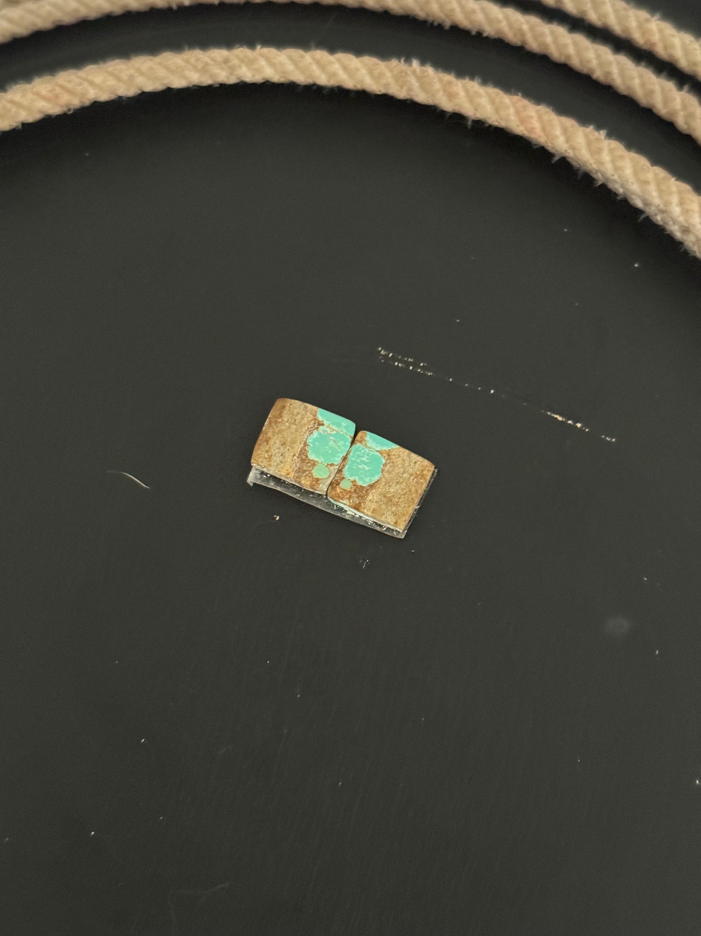 #8 Turquoise Earring Pair Cabs