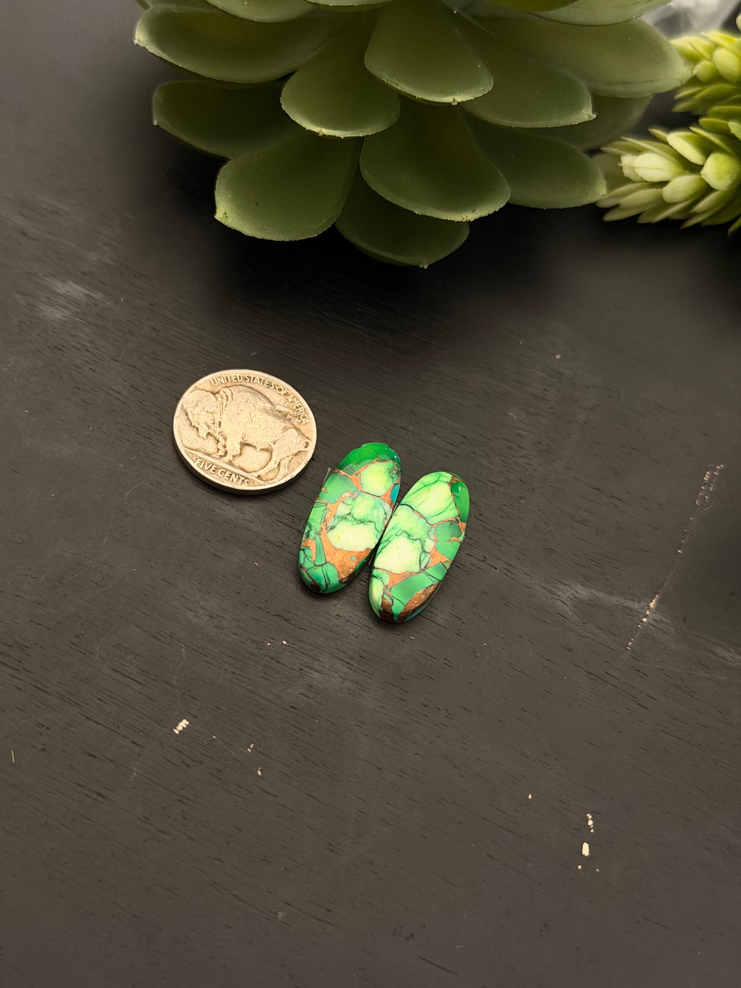 Peacock Dahlia Composite Earring Set
