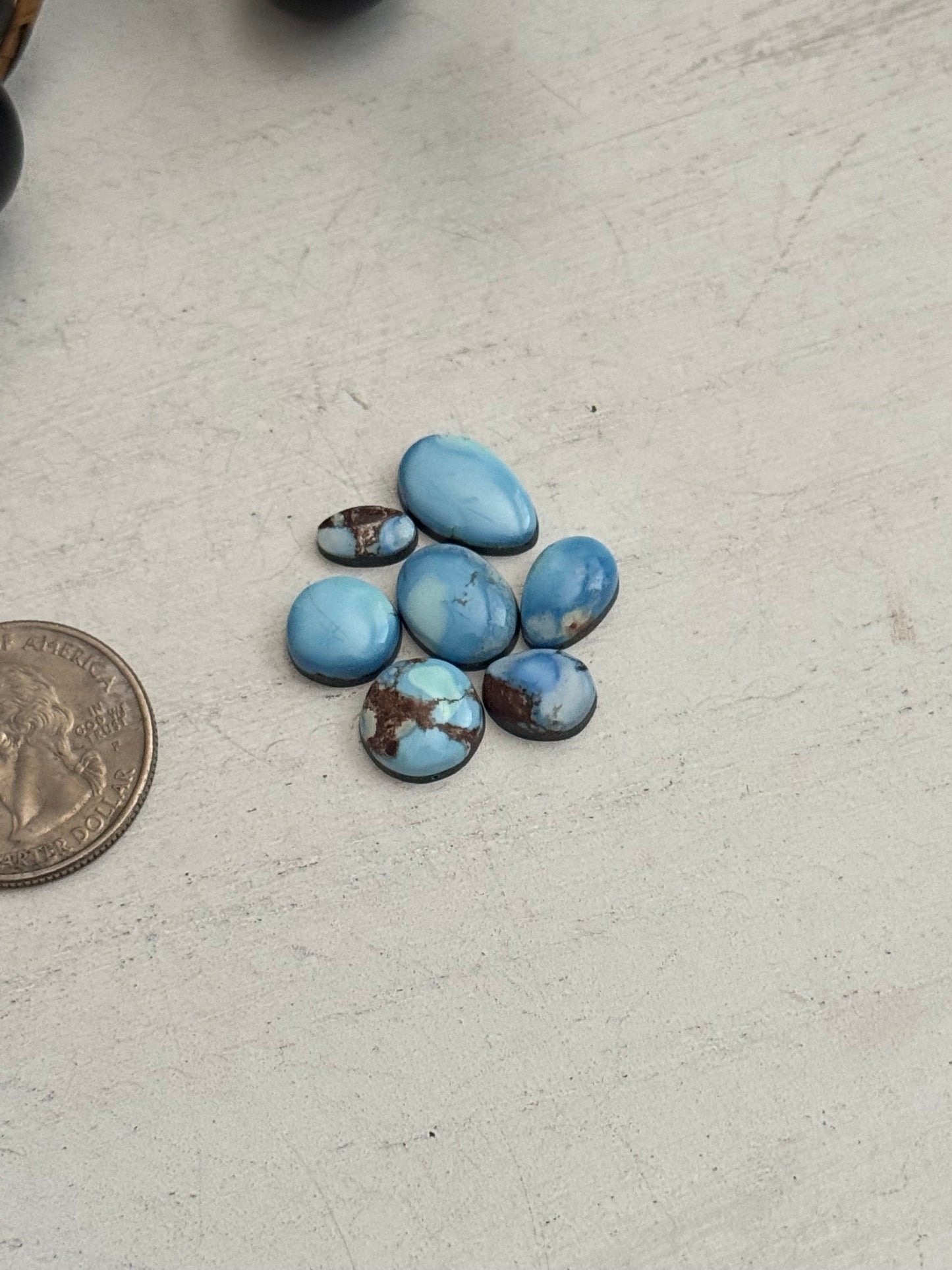 Natural Golden Hills Turquoise Cabs