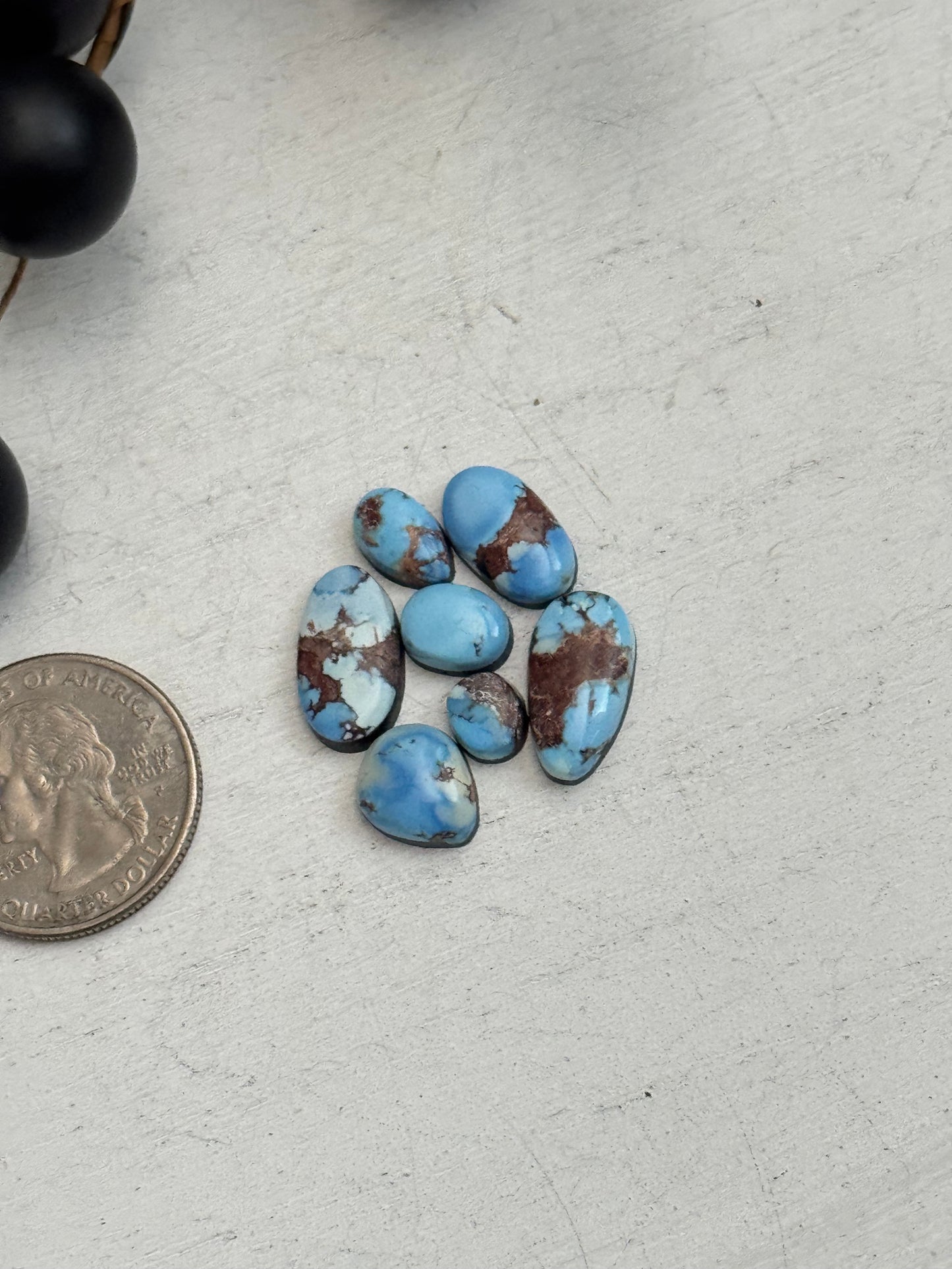 Natural Golden Hills Turquoise Cabs