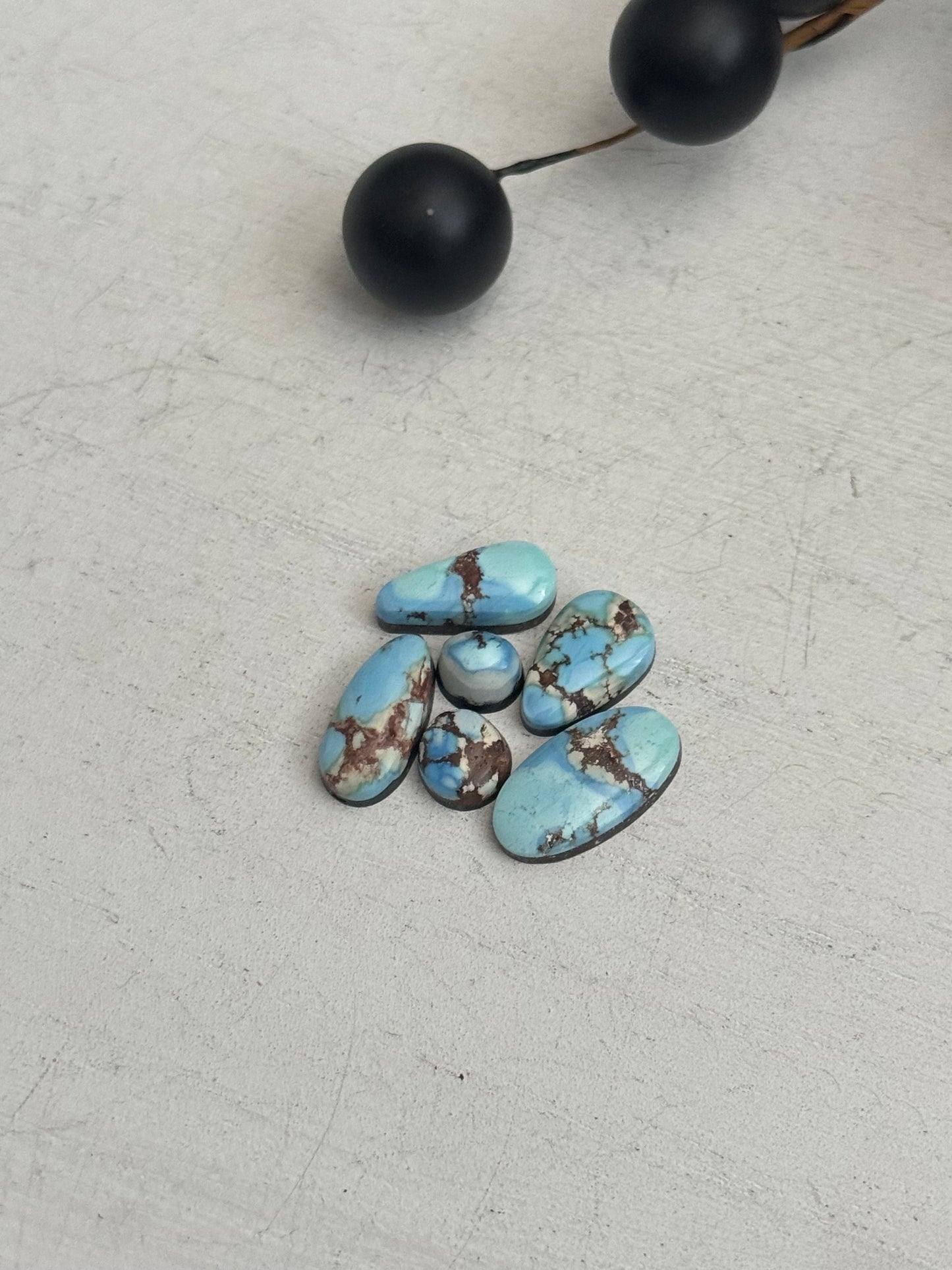 Natural Golden Hills Turquoise Cabs