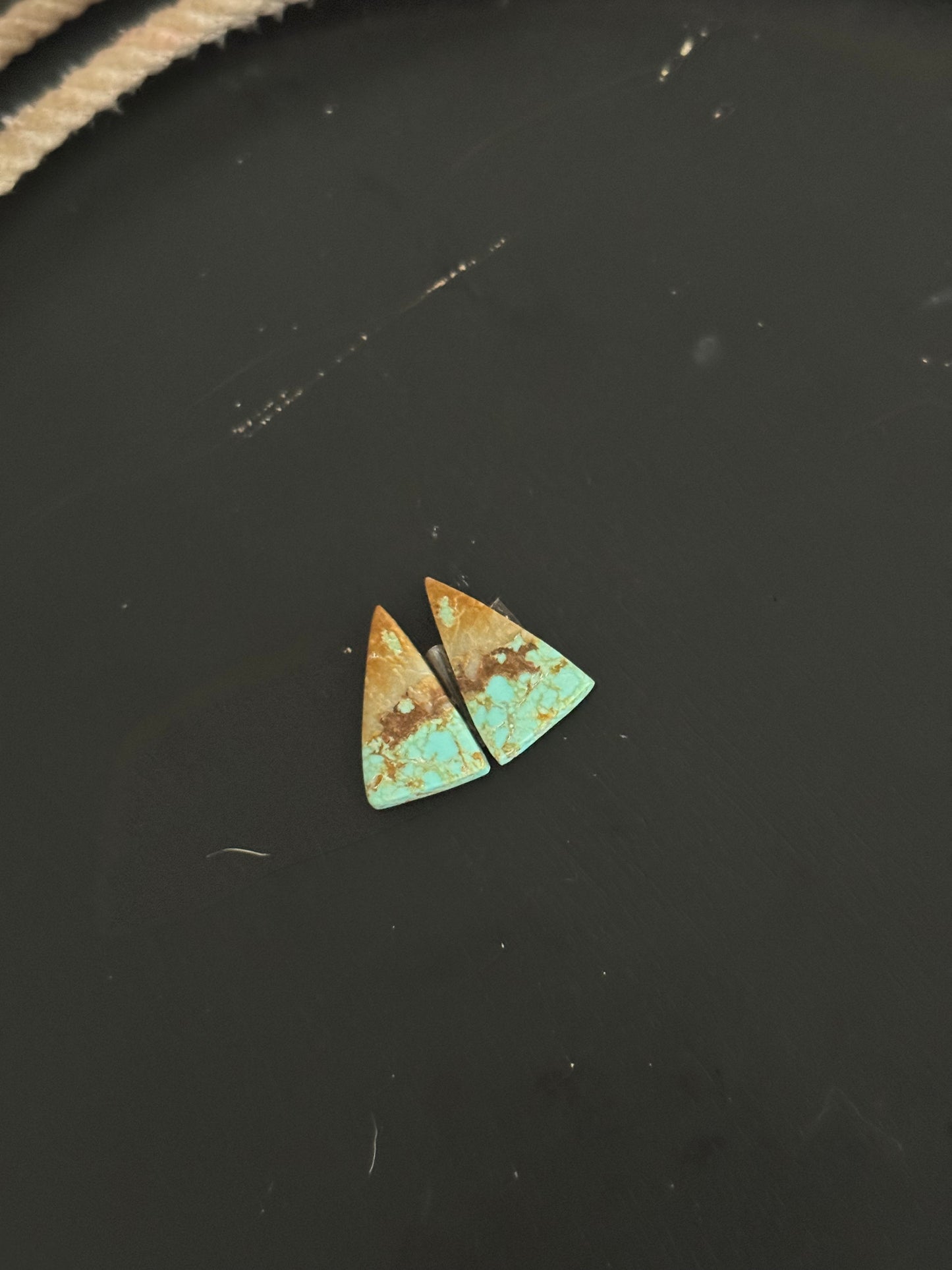 #8 Turquoise Earring Pair Cabs