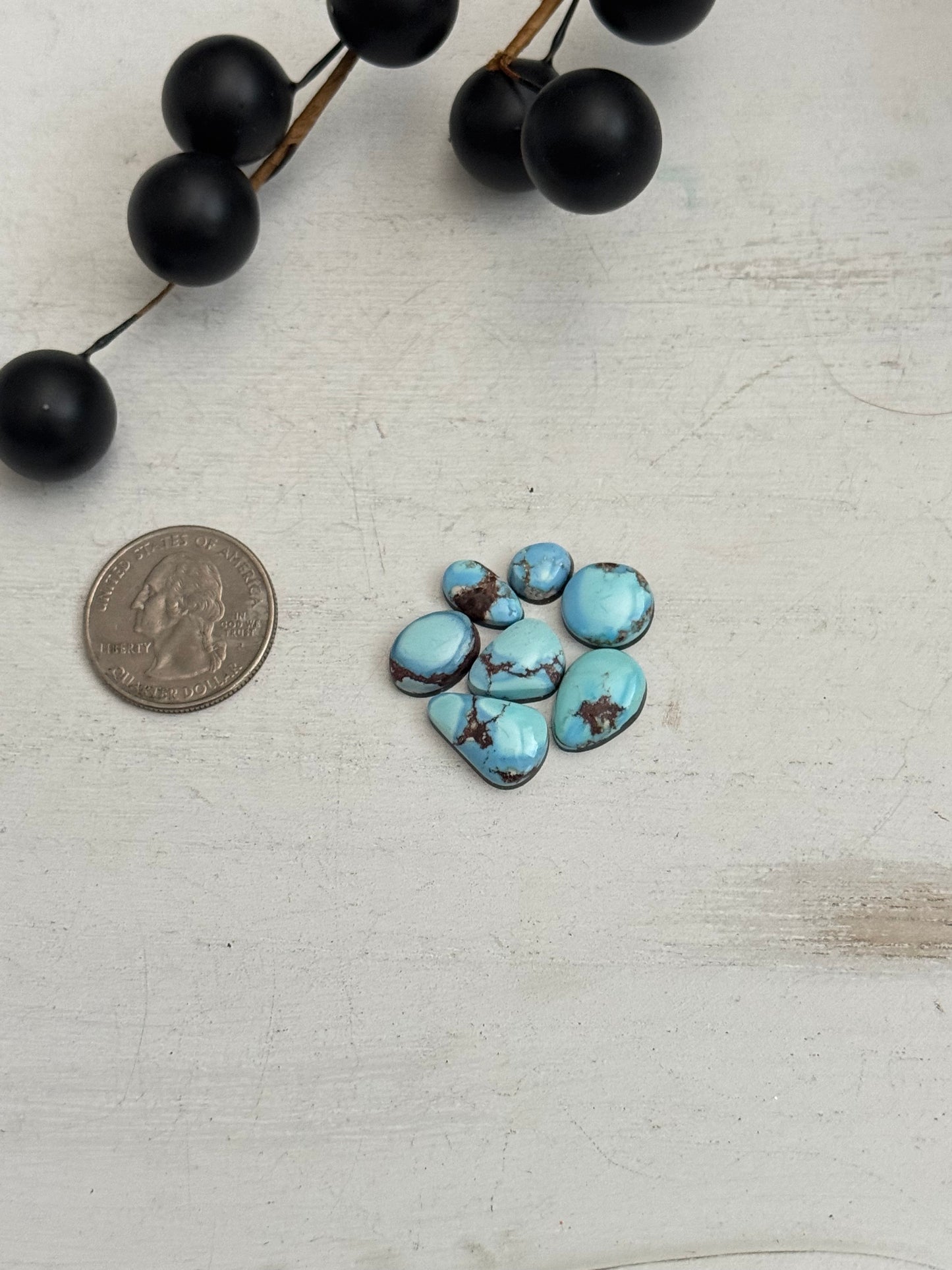 Natural Golden Hills Turquoise Cabs