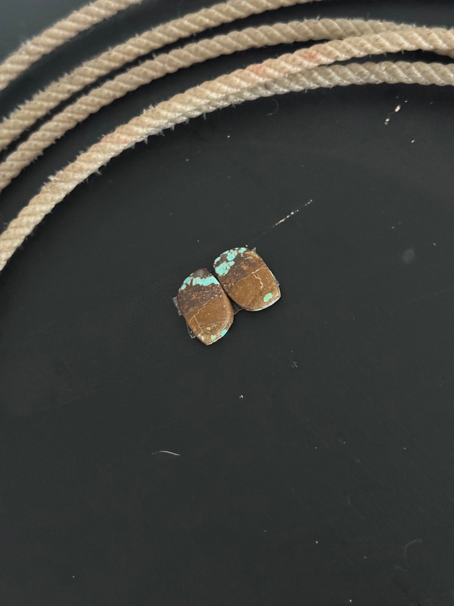 #8 Turquoise Earring Pair Cabs
