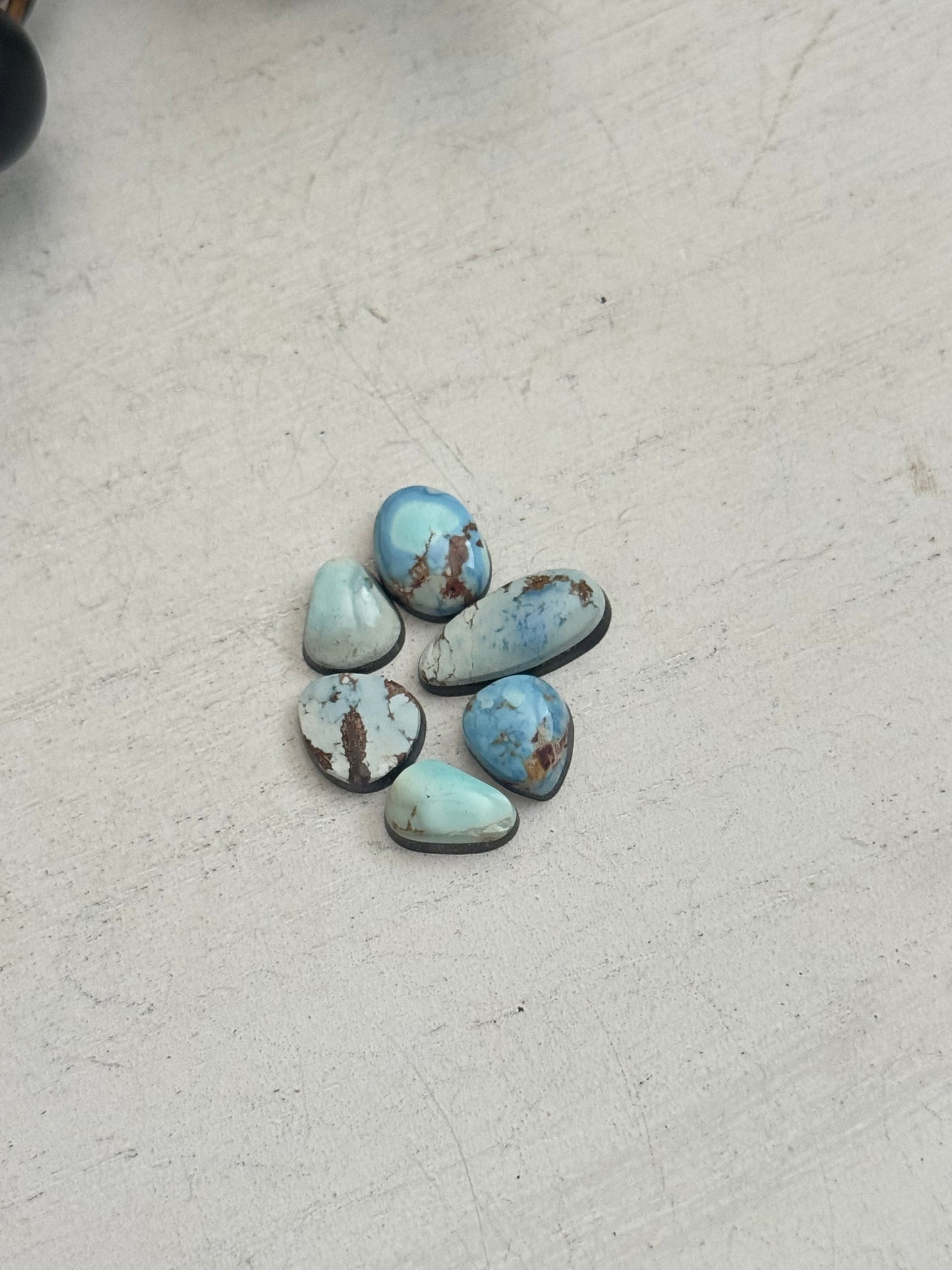 Natural Golden Hills Turquoise Cabs
