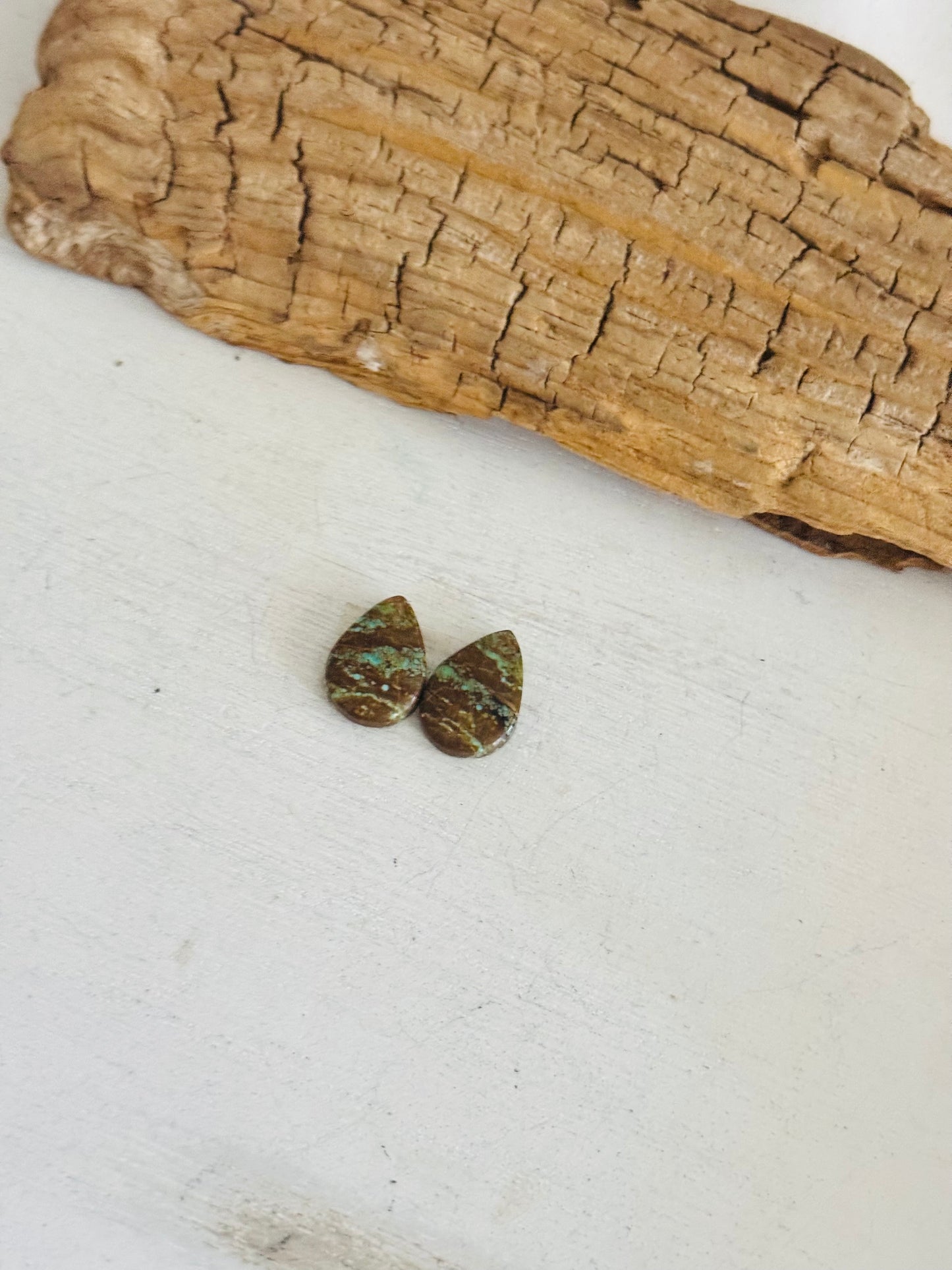 #8 Turquoise Earring Pair Cabs