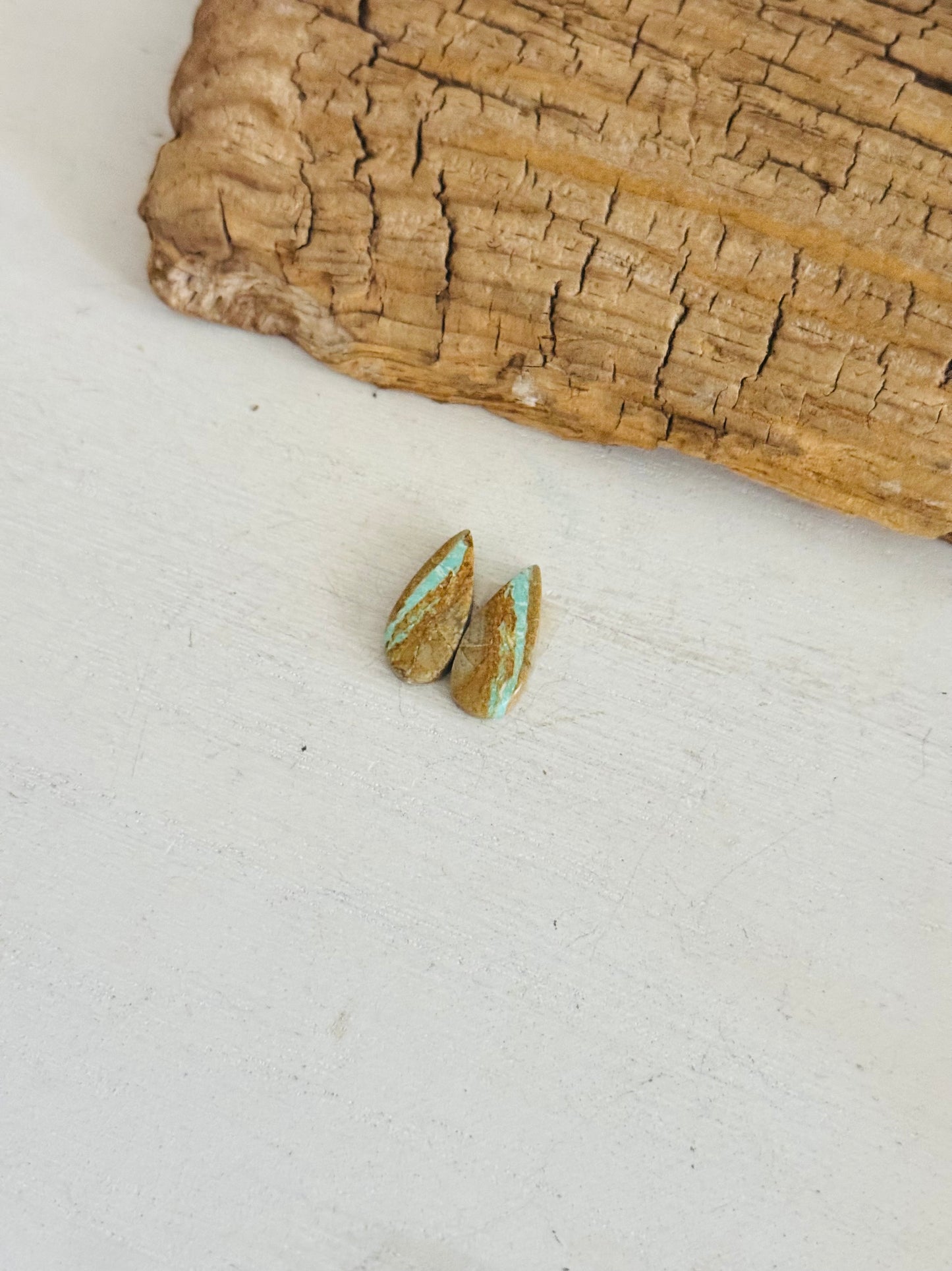 #8 Turquoise Earring Pair Cabs