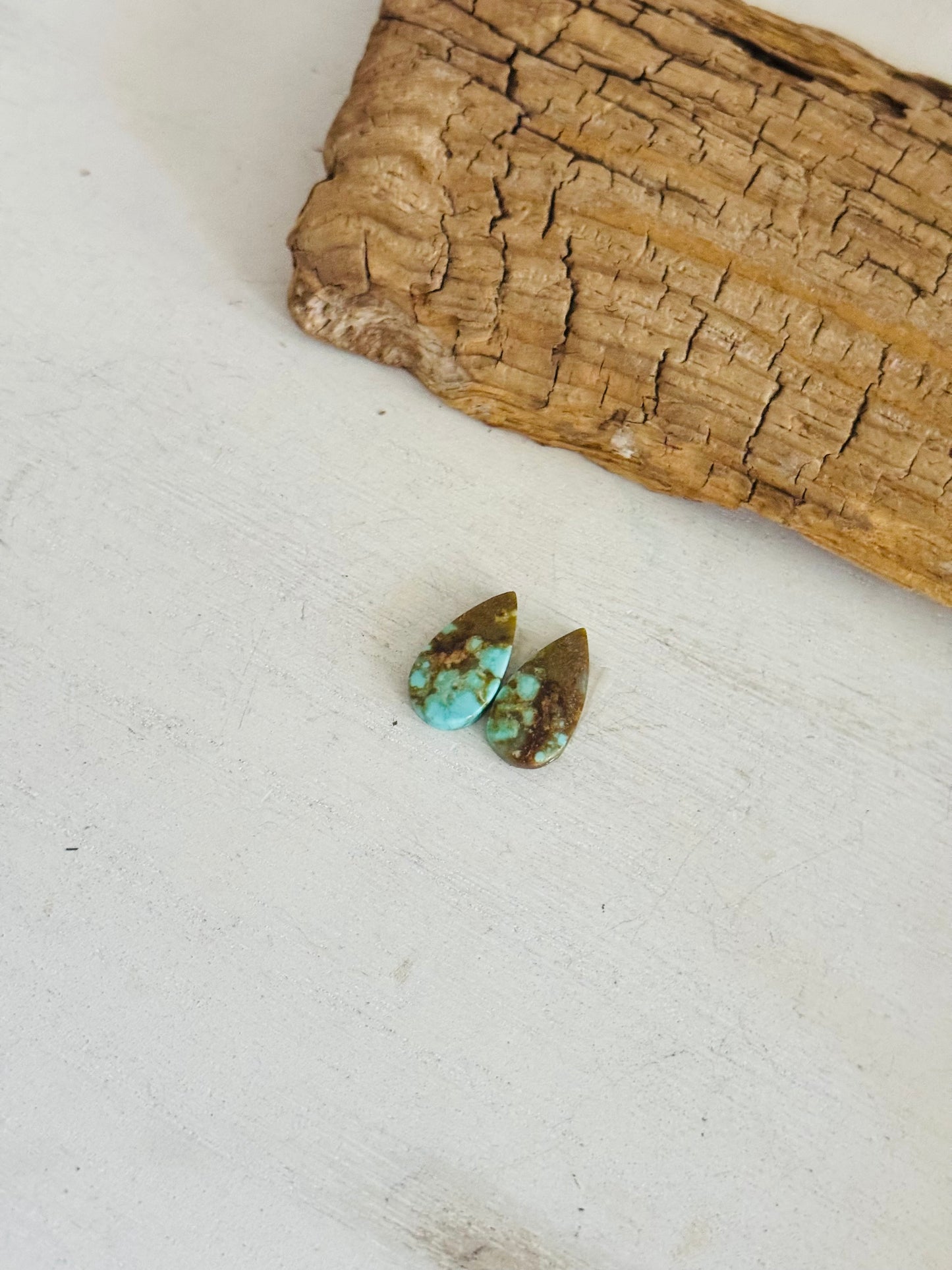 #8 Turquoise Earring Pair Cabs
