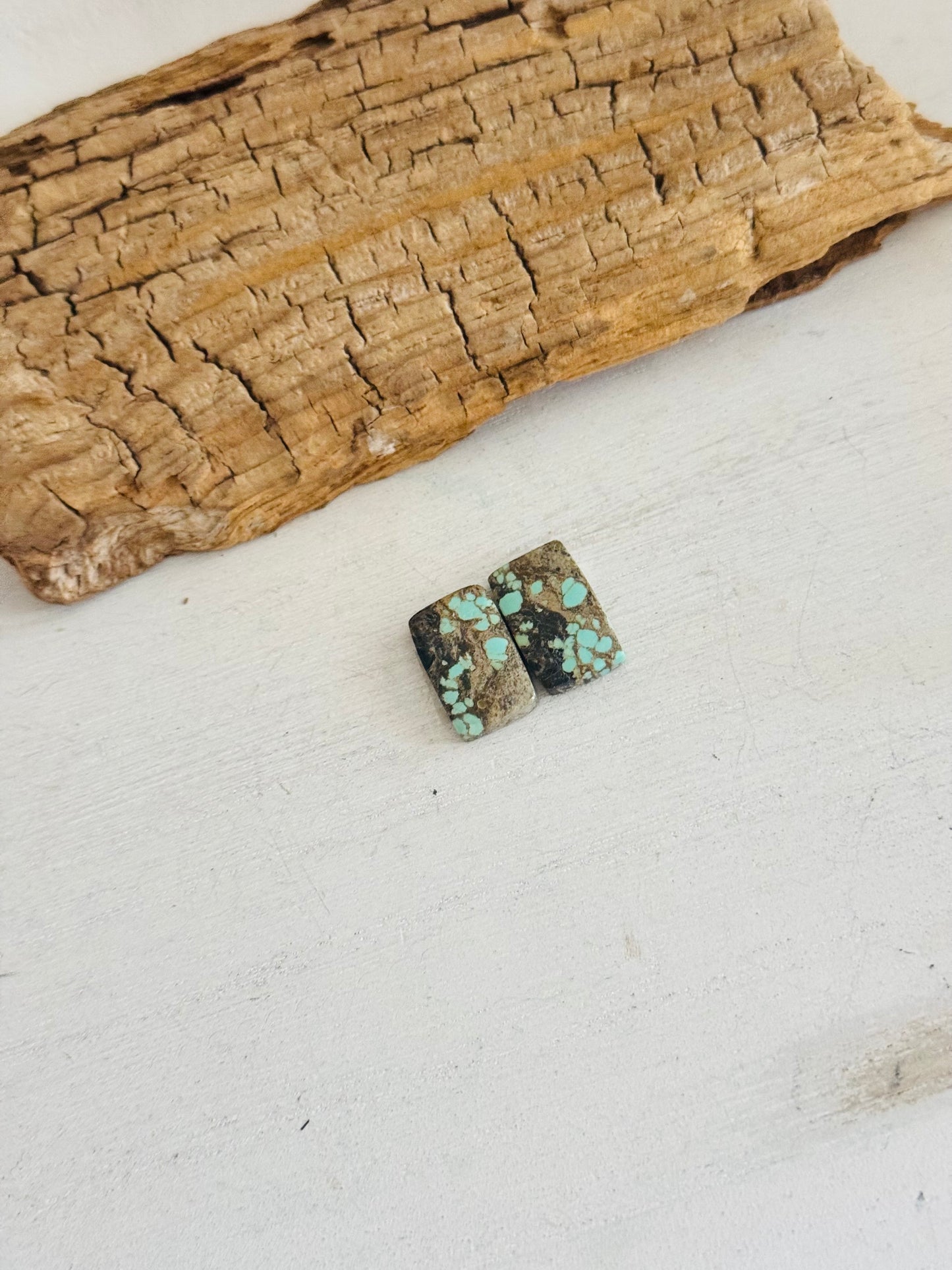 #8 Turquoise Earring Pair Cabs