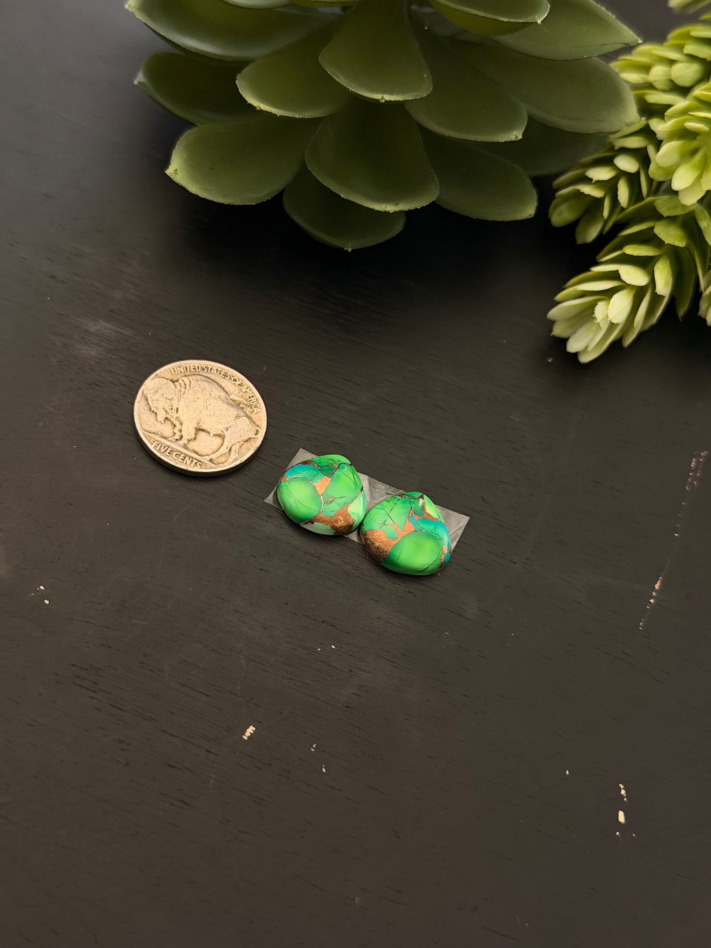 Peacock Dahlia Composite Earring Set