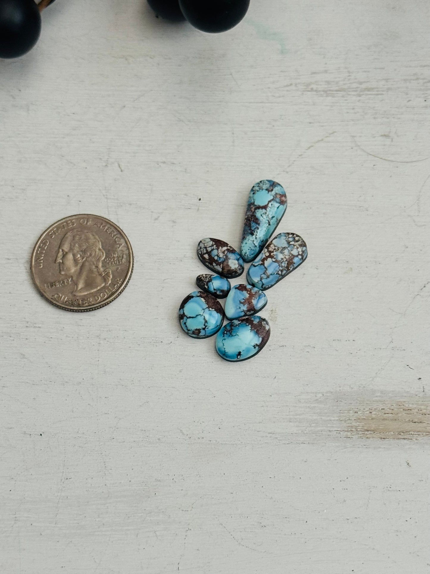 Natural Golden Hills Turquoise Cabs
