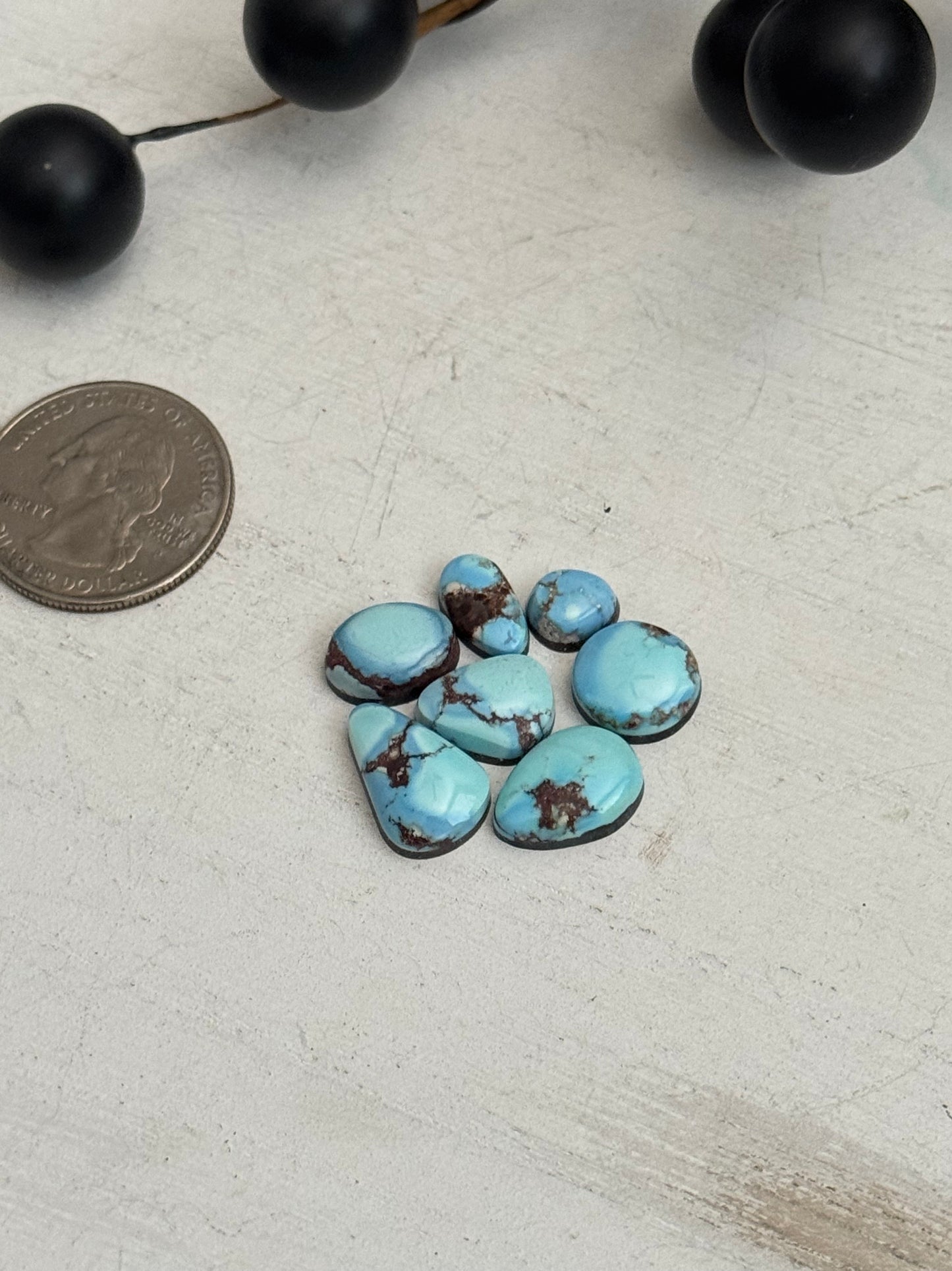 Natural Golden Hills Turquoise Cabs