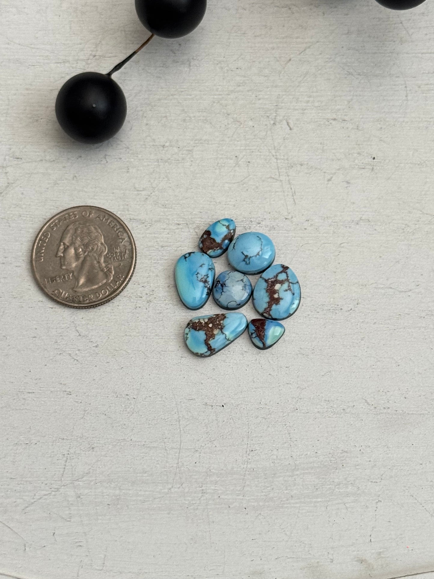 Natural Golden Hills Turquoise Cabs