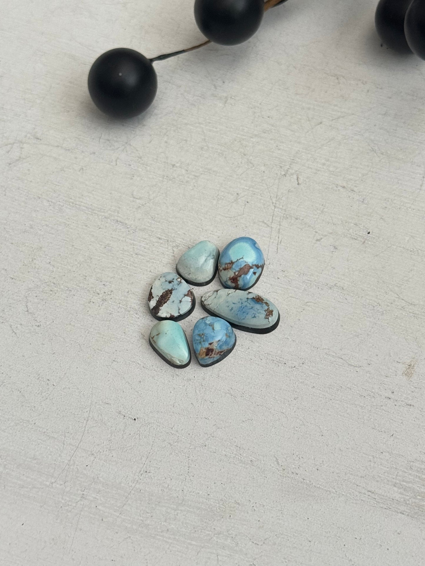 Natural Golden Hills Turquoise Cabs