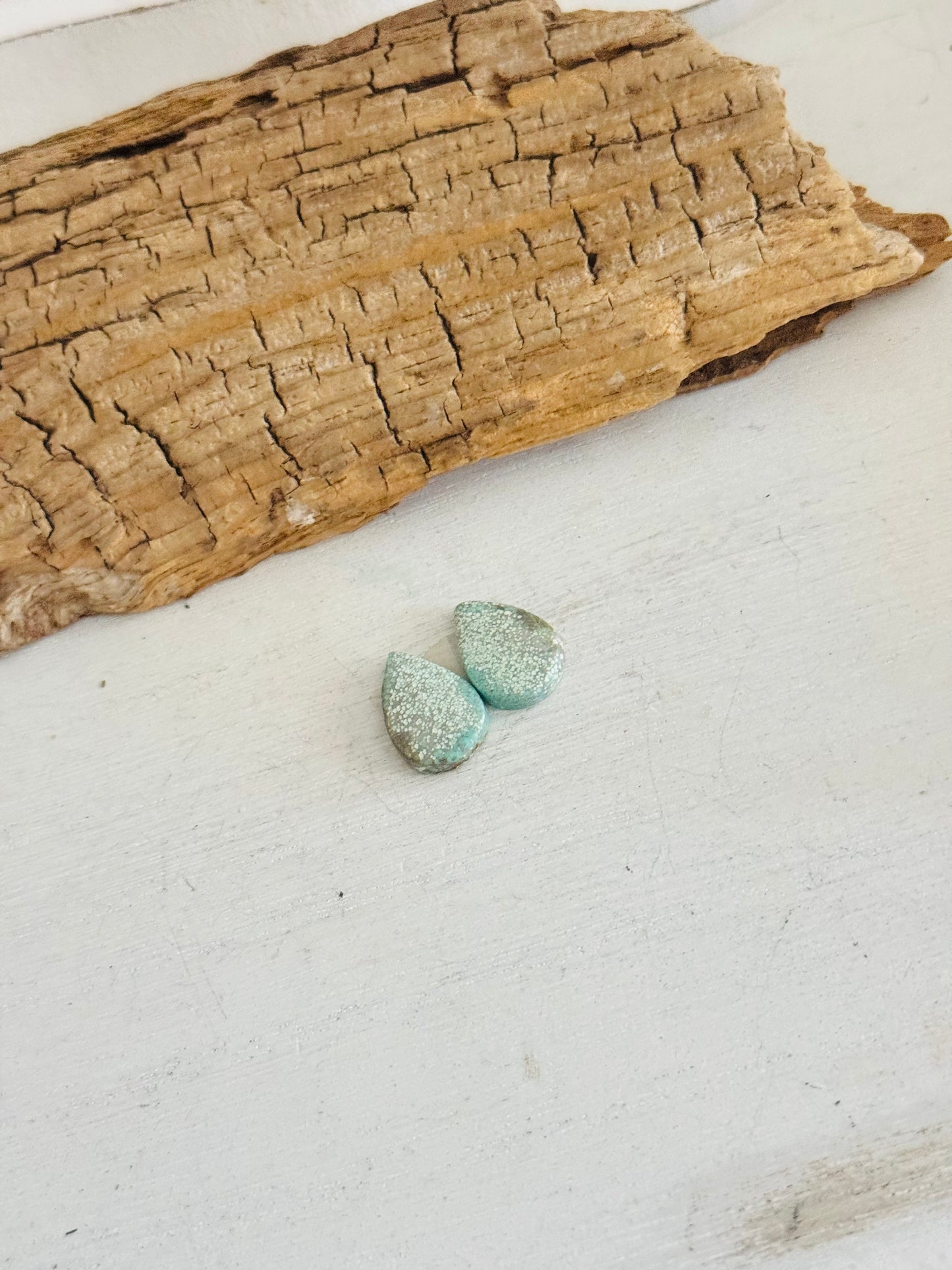 #8 Turquoise Earring Pair Cabs