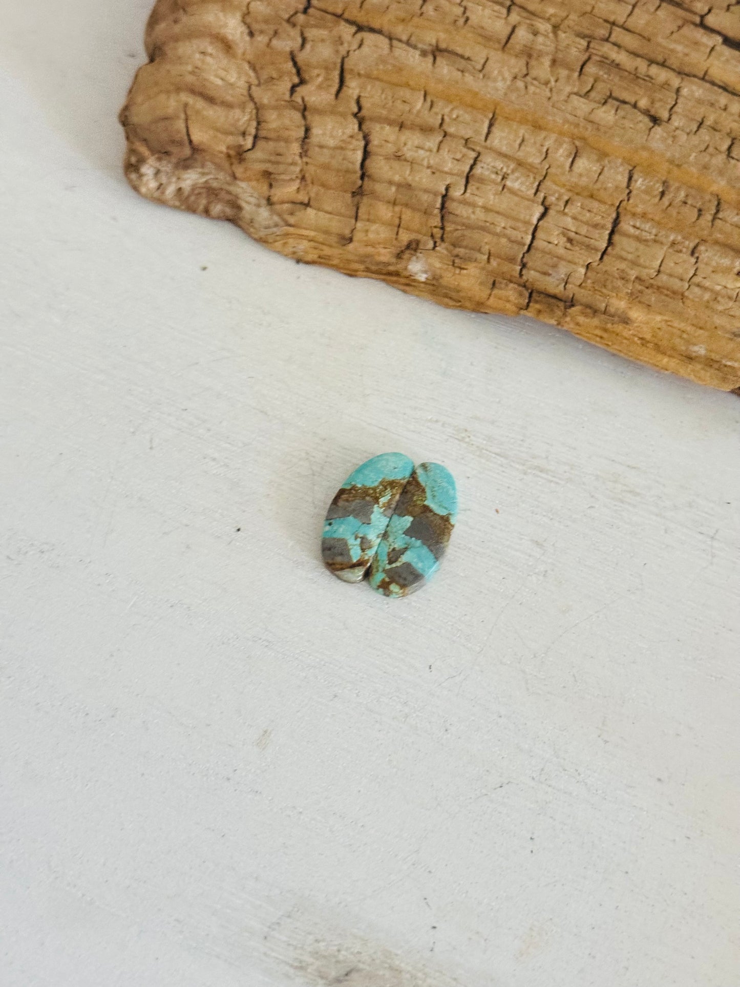 #8 Turquoise Earring Pair Cabs