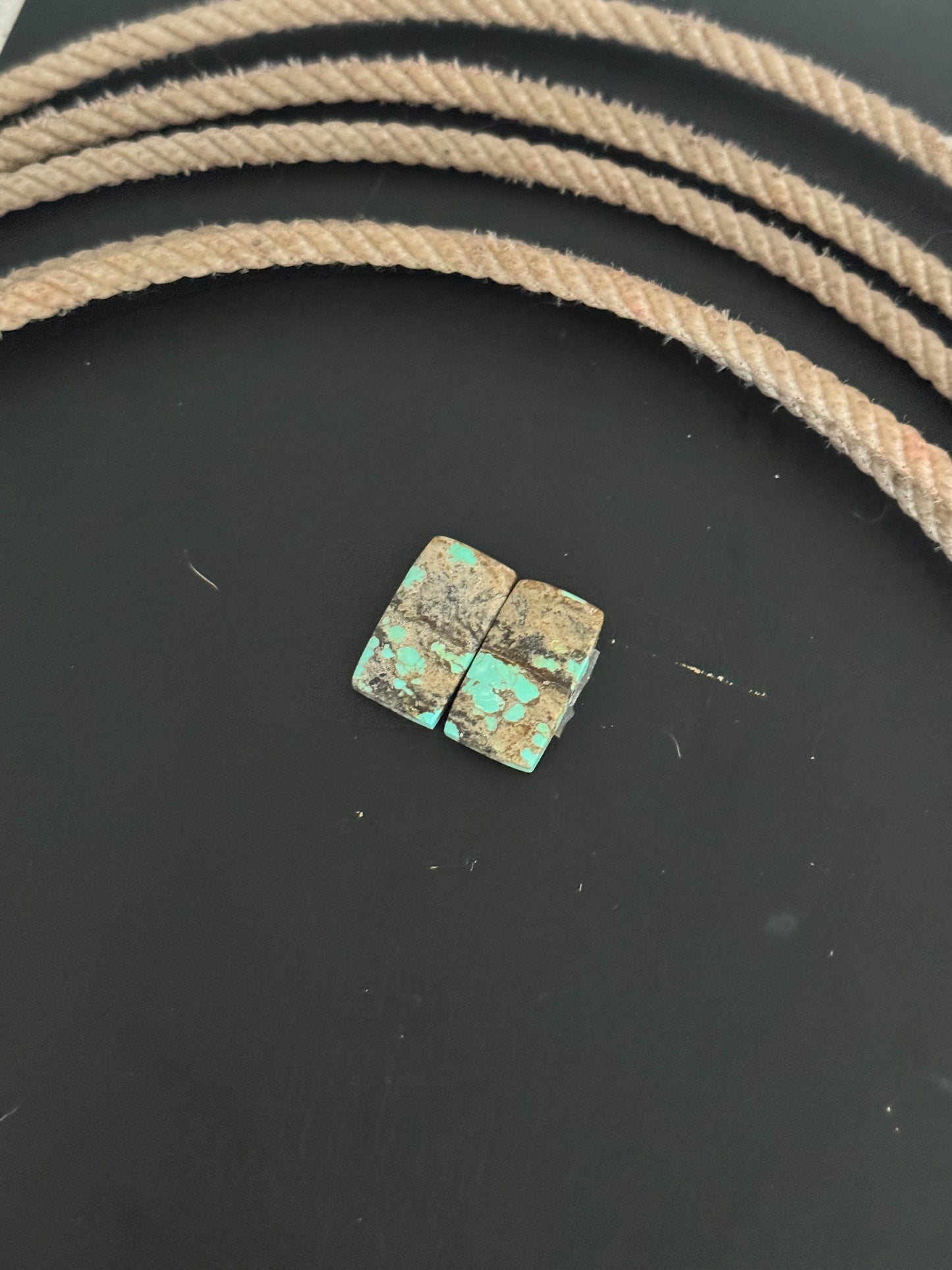 #8 Turquoise Earring Pair Cabs