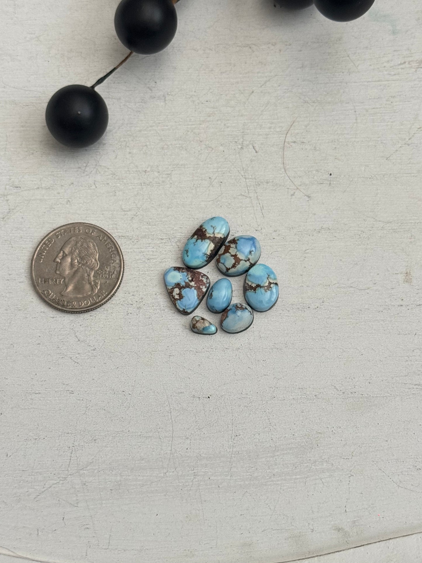 Natural Golden Hills Turquoise Cabs