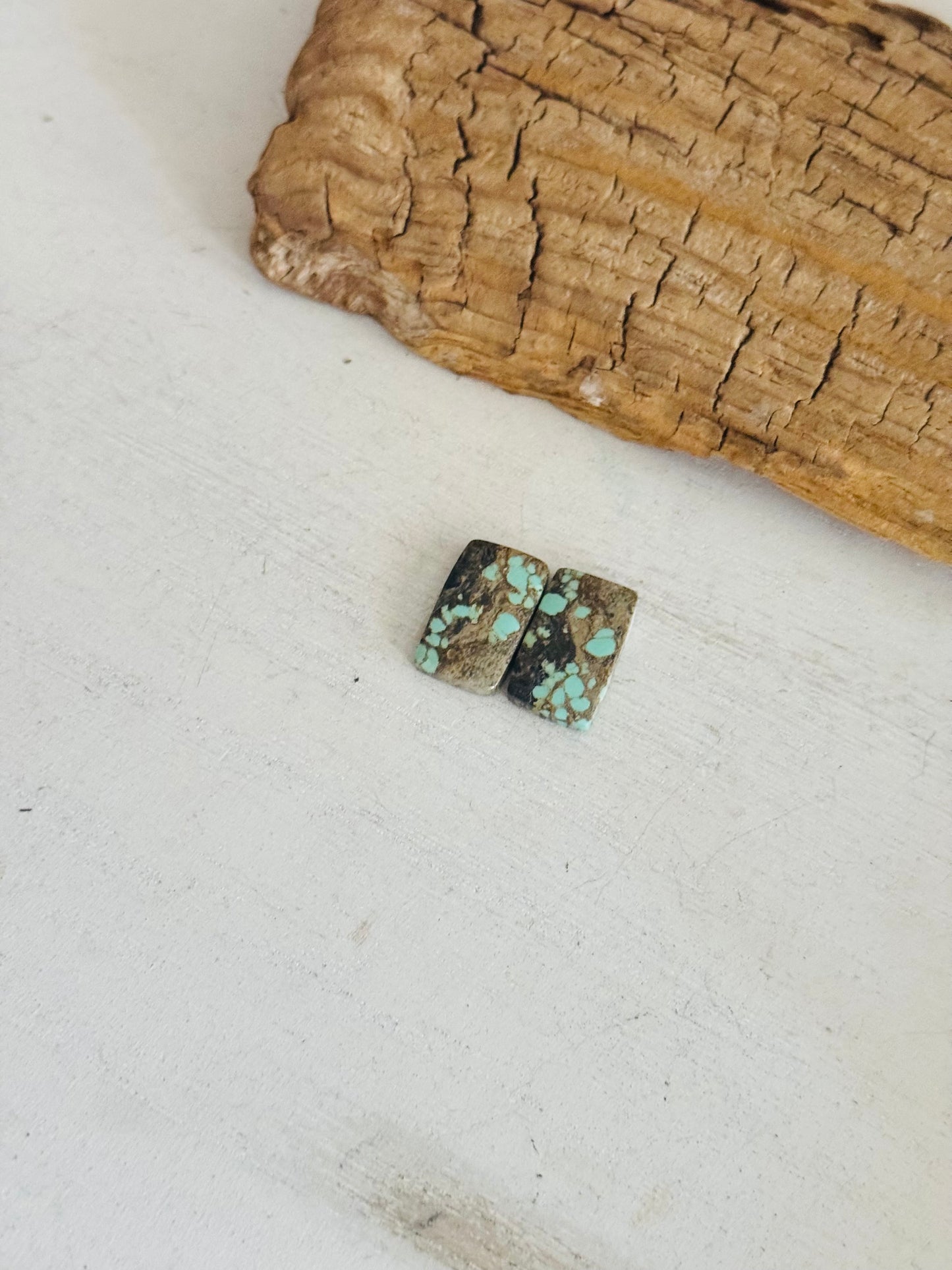#8 Turquoise Earring Pair Cabs