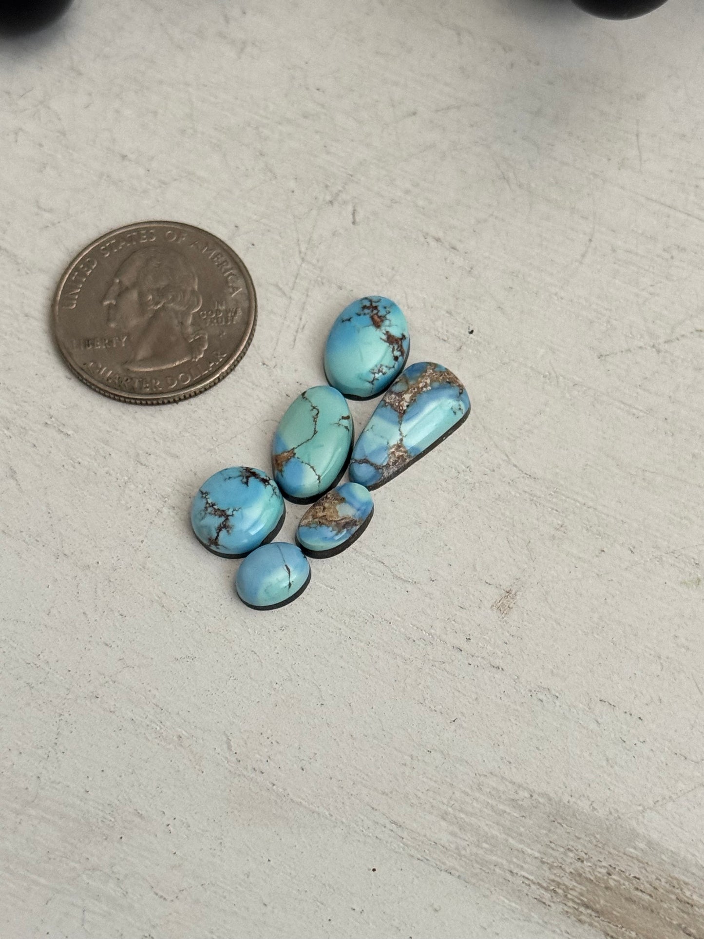 Natural Golden Hills Turquoise Cabs
