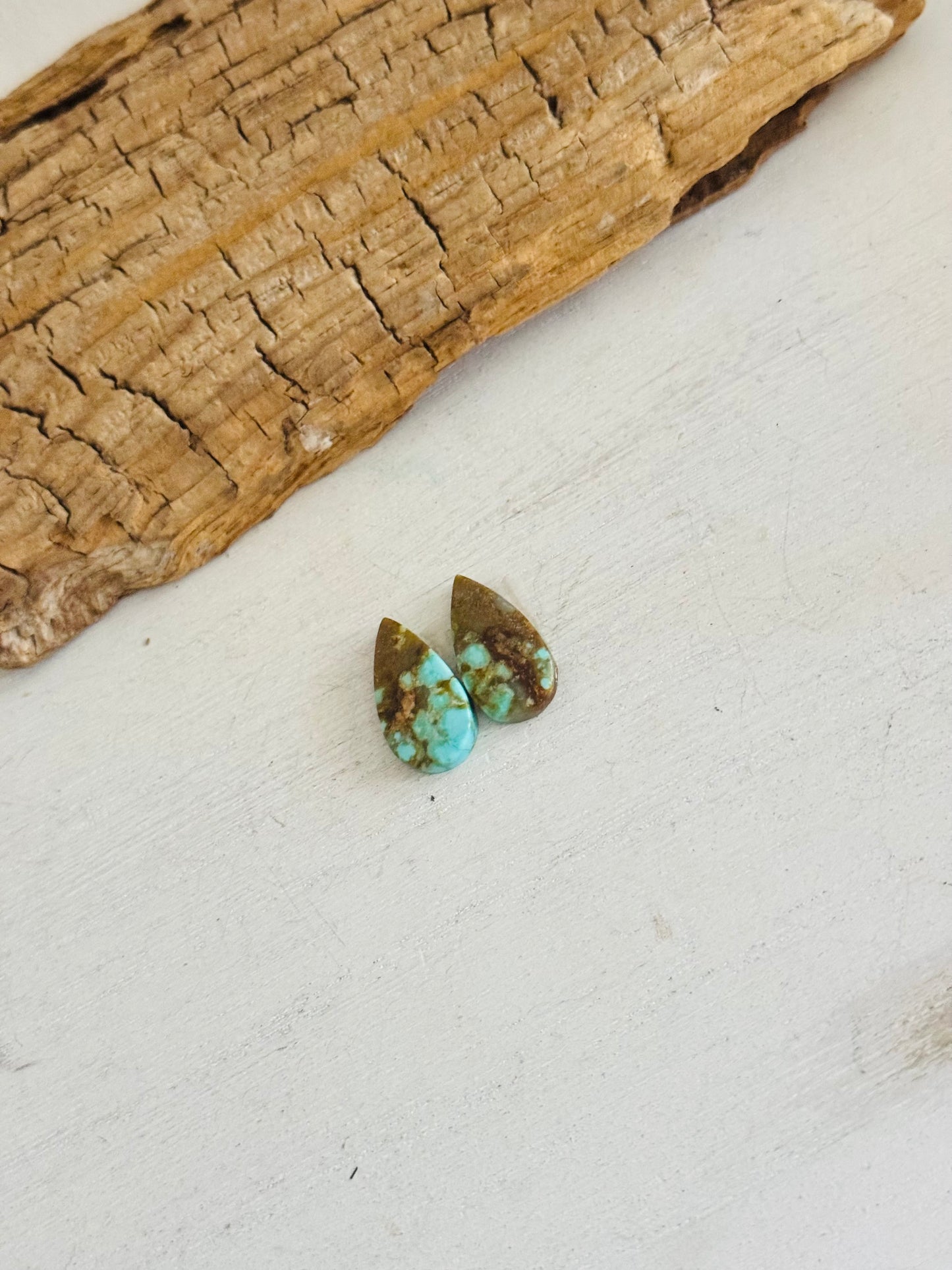 #8 Turquoise Earring Pair Cabs