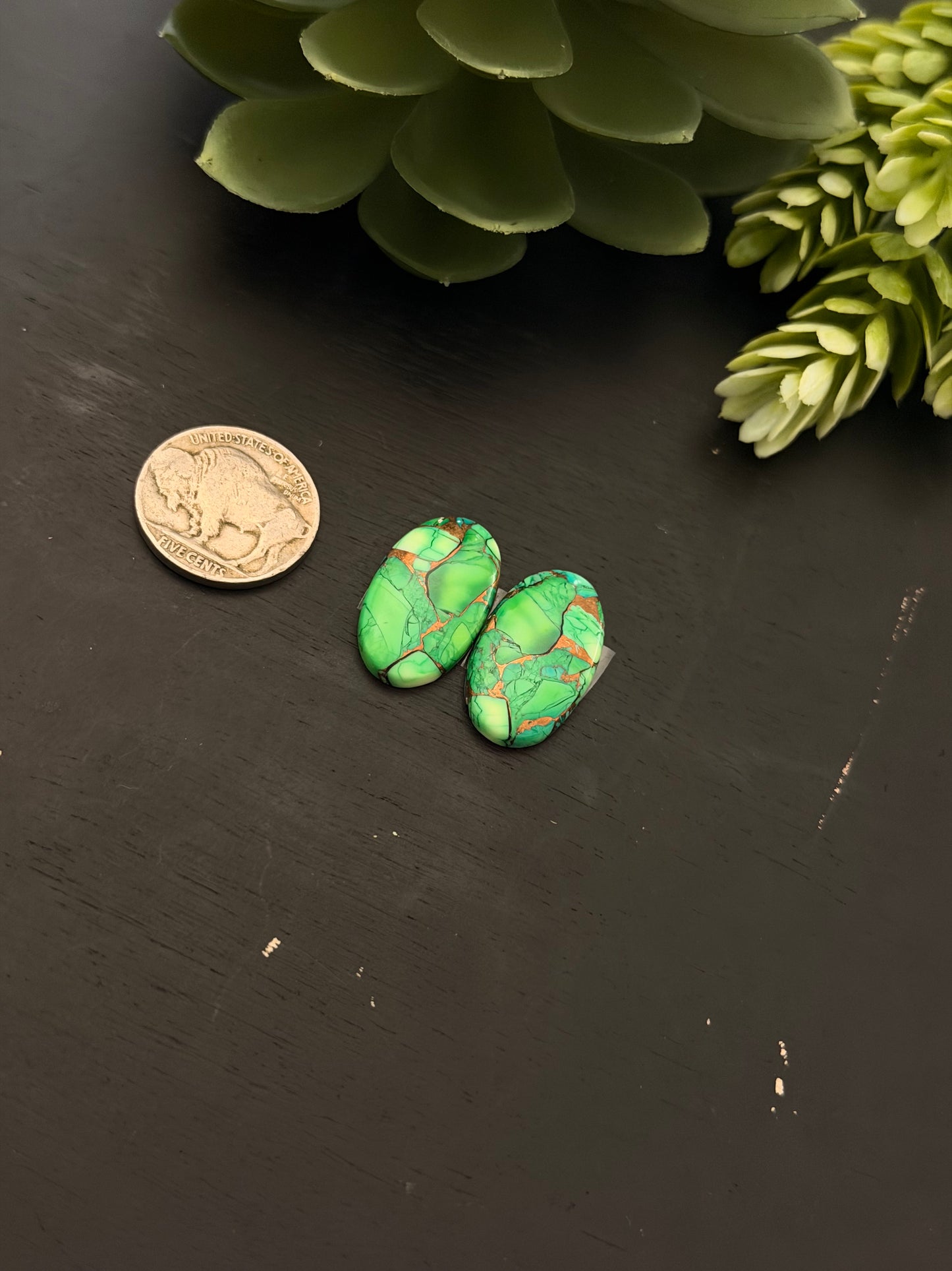 Peacock Dahlia Composite Earring Set