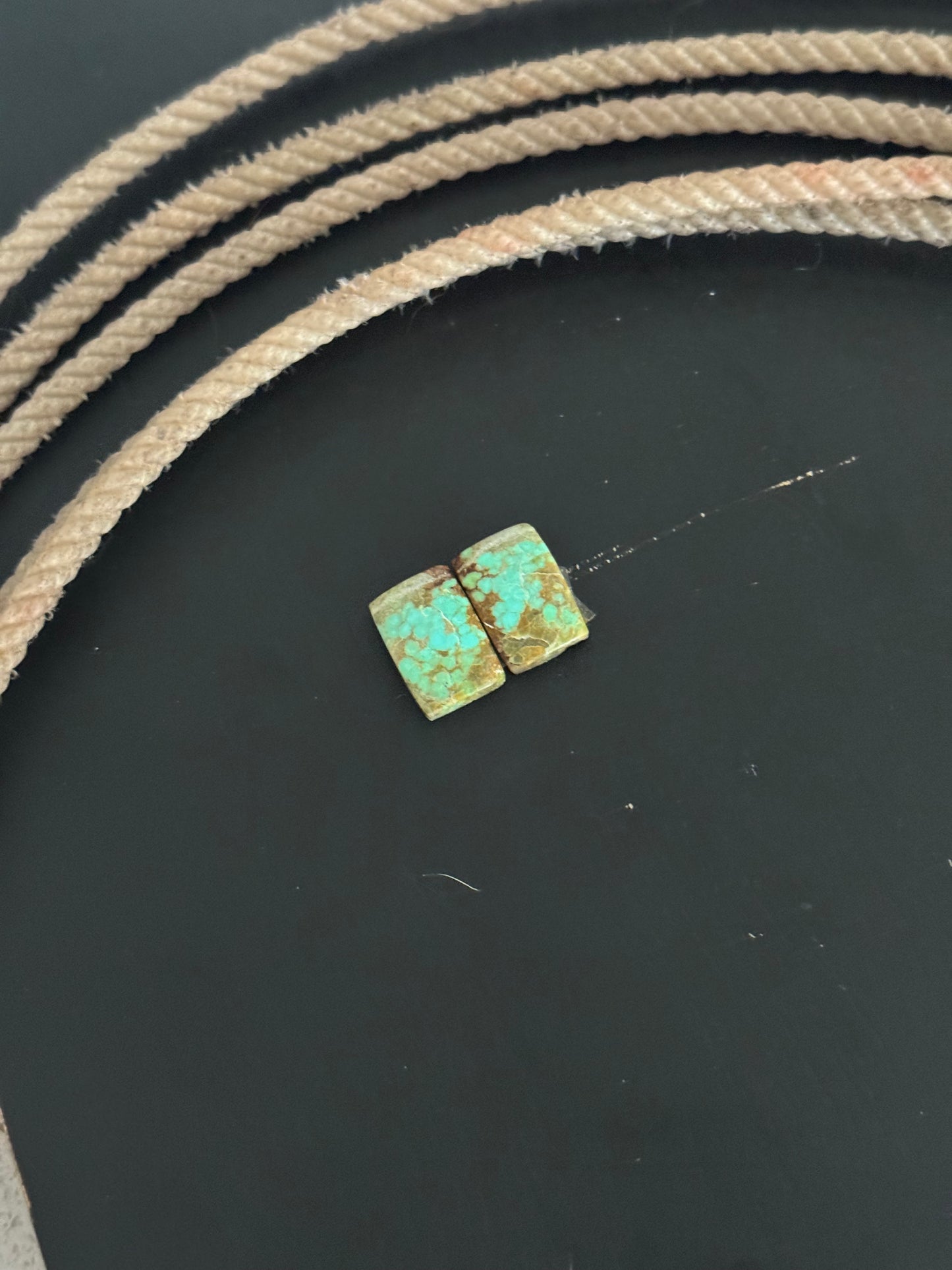 #8 Turquoise Earring Pair Cabs