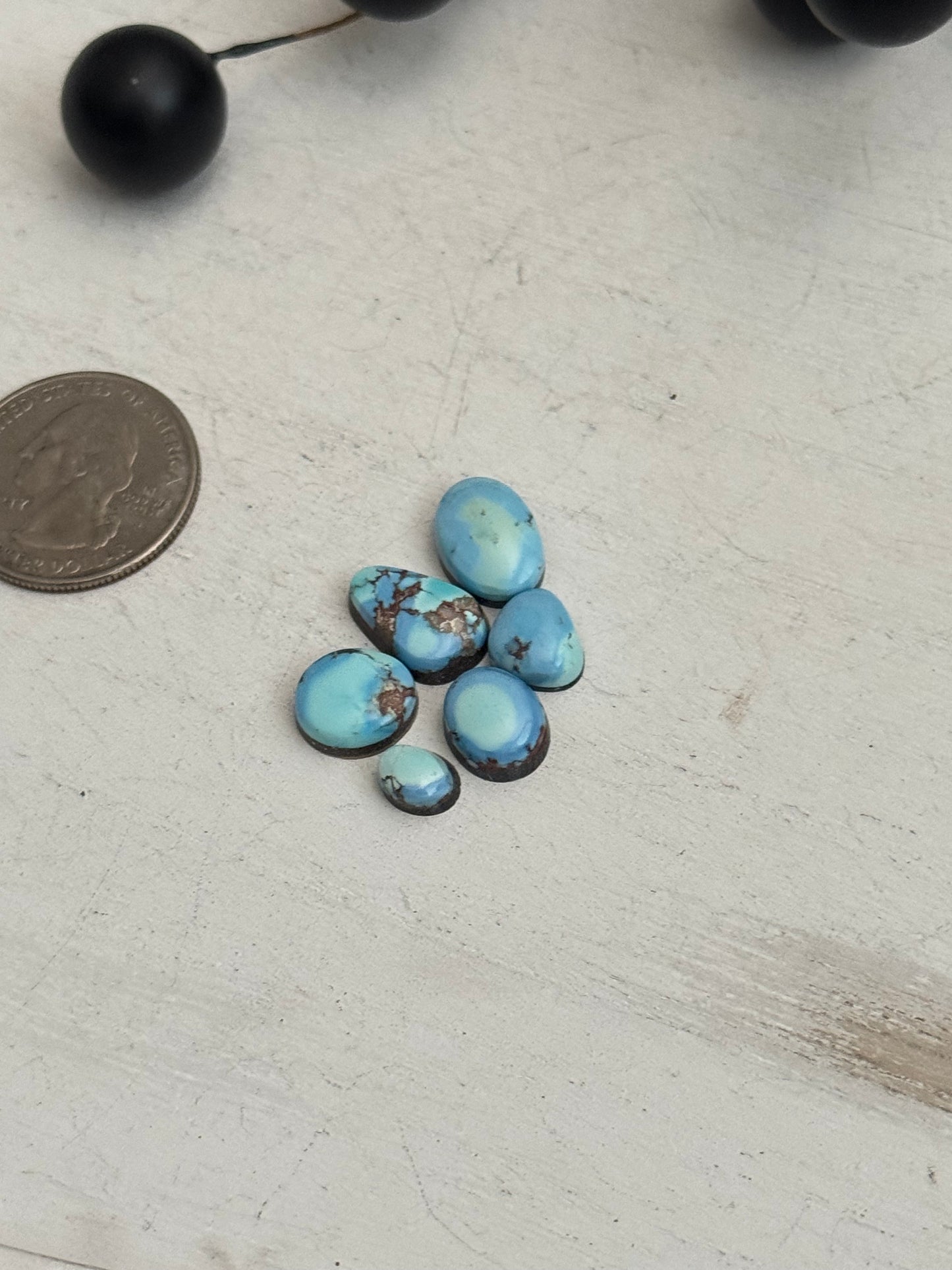 Natural Golden Hills Turquoise Cabs
