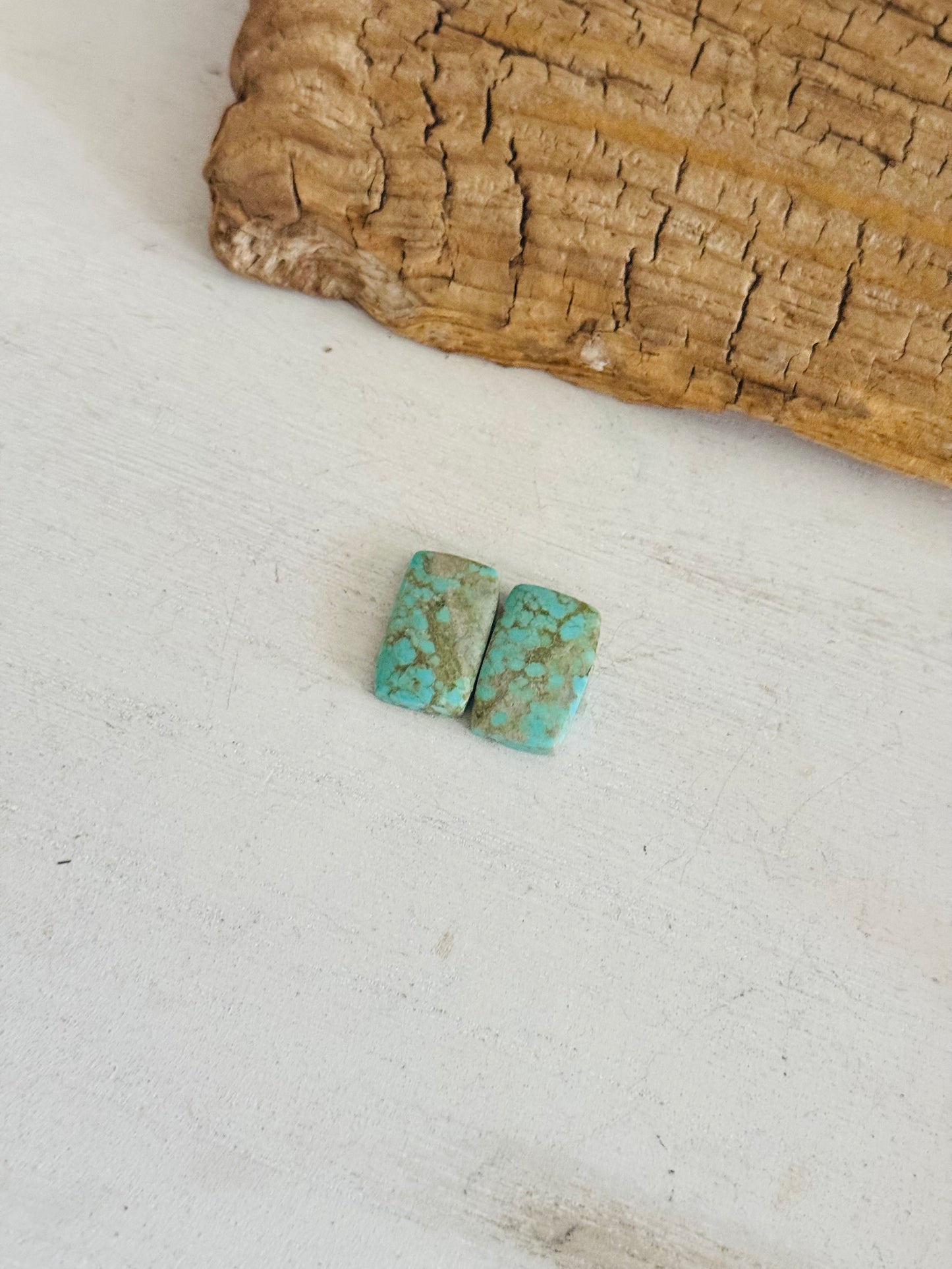 #8 Turquoise Earring Pair Cabs
