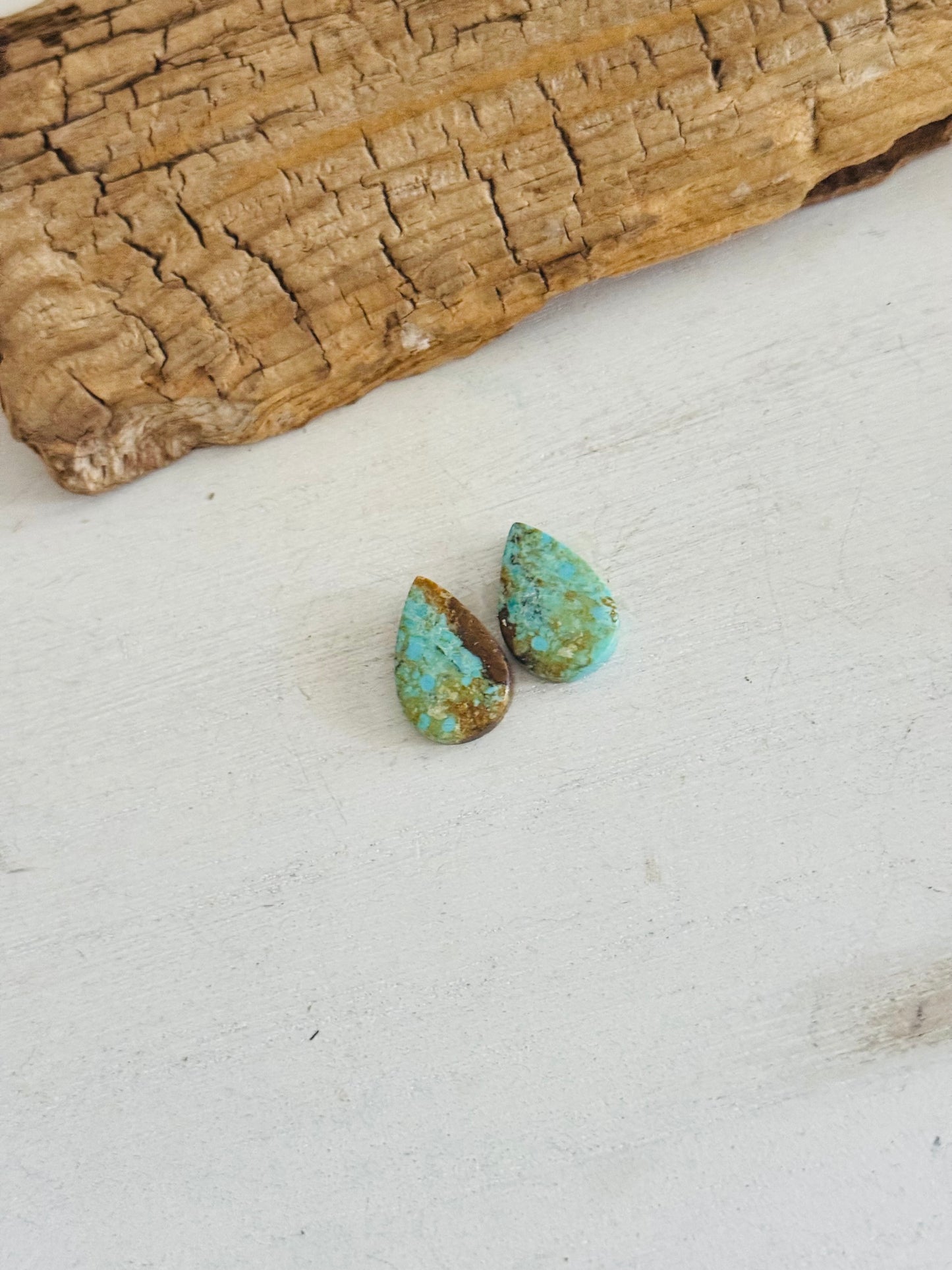 #8 Turquoise Earring Pair Cabs