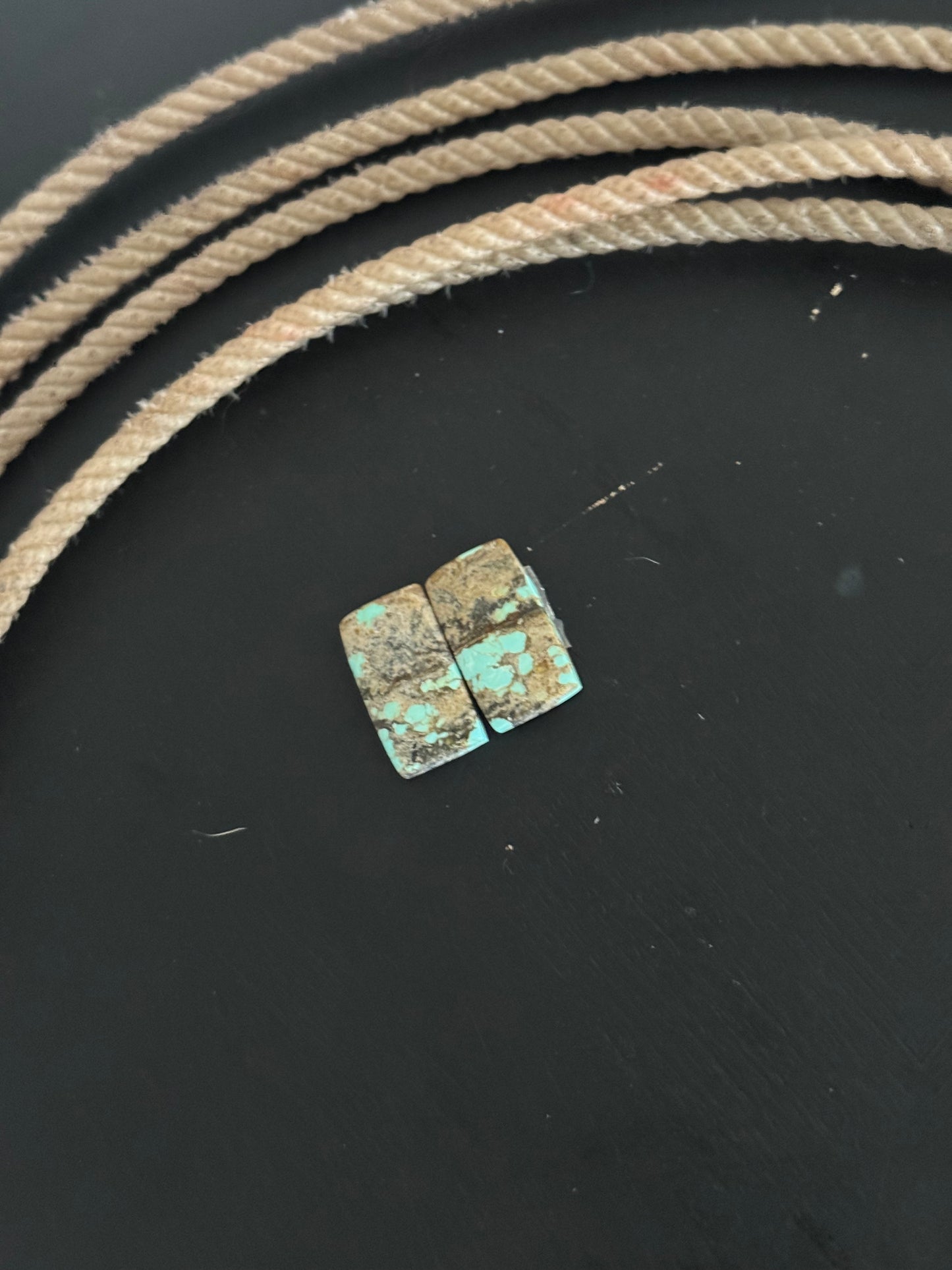 #8 Turquoise Earring Pair Cabs