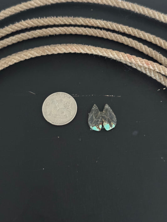 #8 Turquoise Earring Pair Cabs