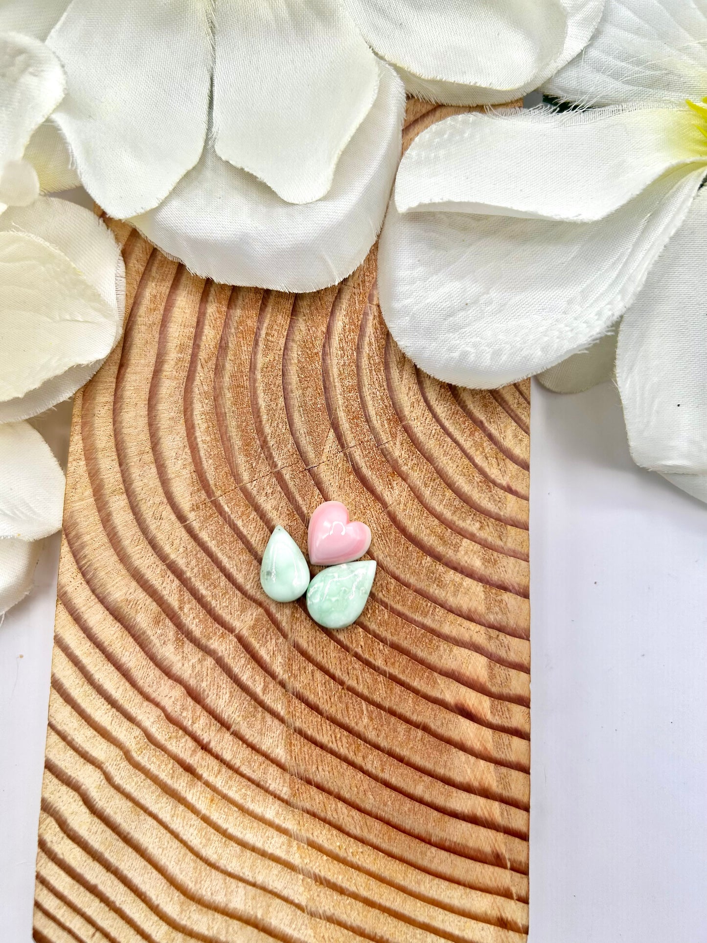 Palomino Variscite & Pink Conch Cabs