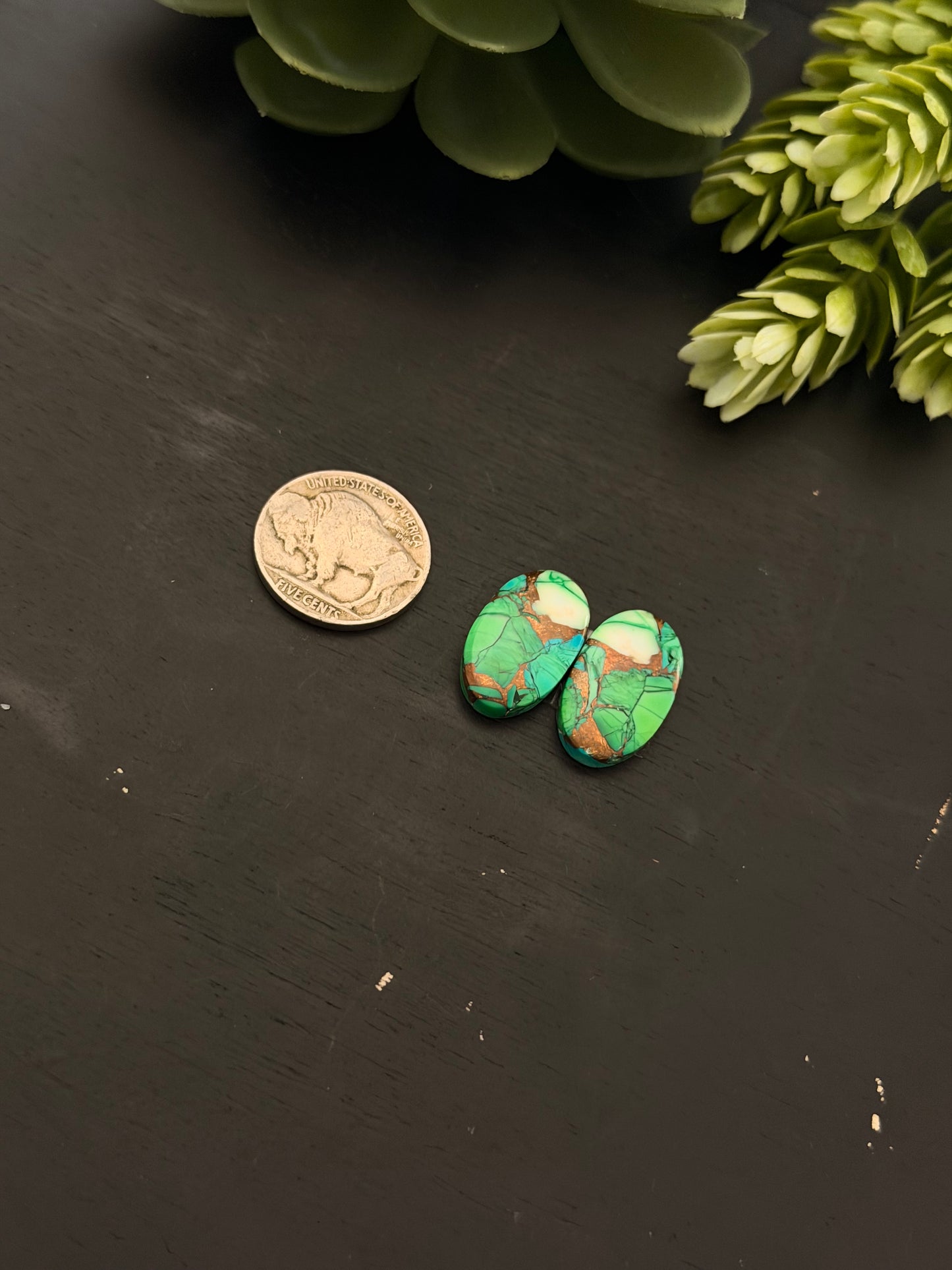 Peacock Dahlia Composite Earring Set